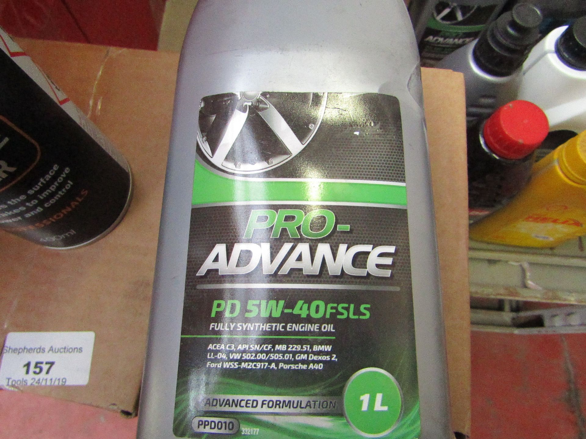 1ltr bottle of Pro Advance PD5W-40 FSLS fully synthetic engine oil, new