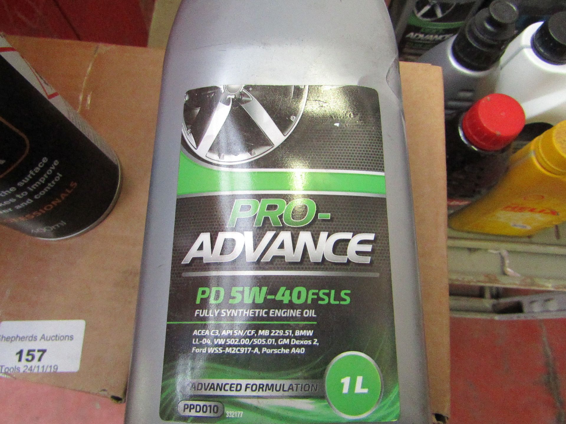 1ltr bottle of Pro Advance PD5W-40 FSLS fully synthetic engine oil, new