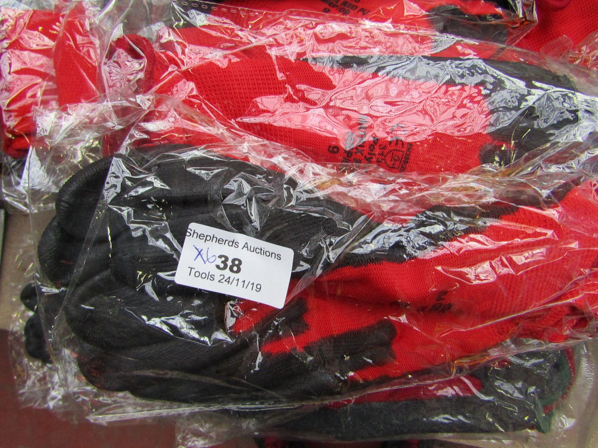 6x pairs of Matric red Work Gloves, new