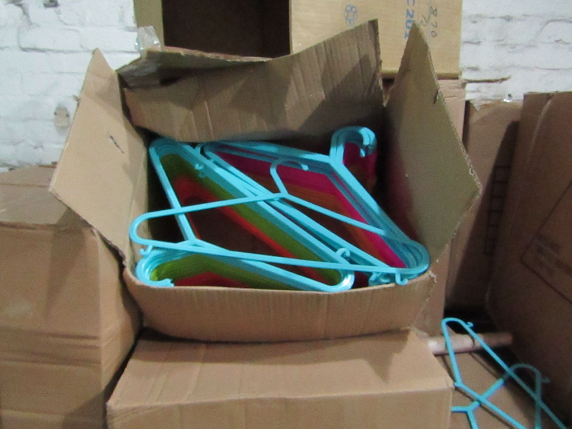 Pallet of Over 6000 Rainbow coat hangers, all new and boxed