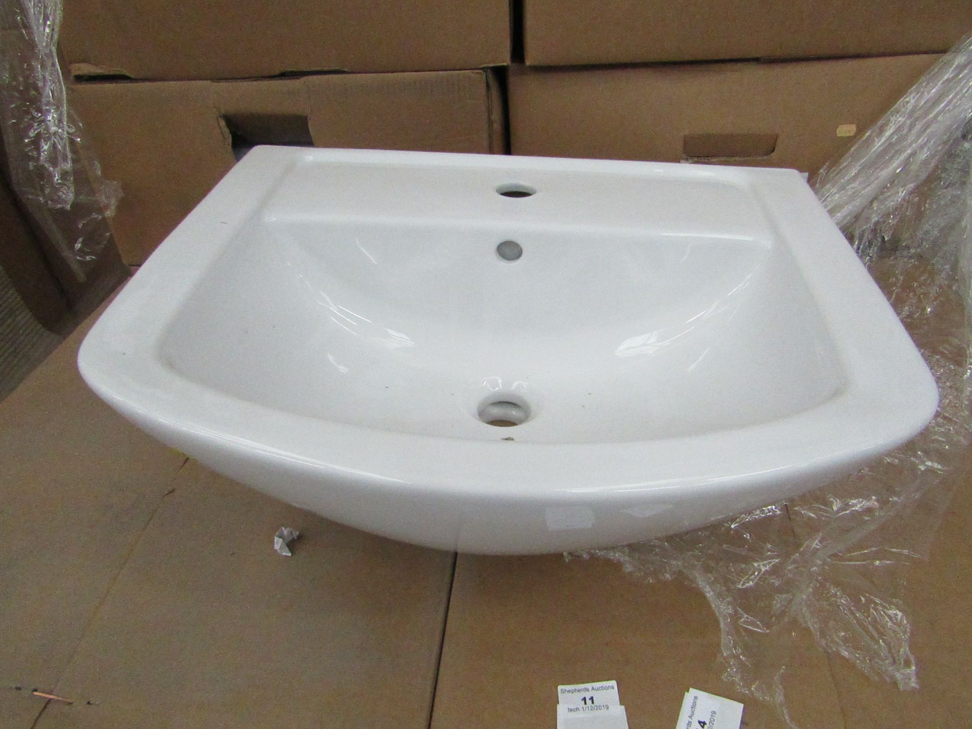 Gala Smart 550mm 1 tap hole sink, new and Boxed