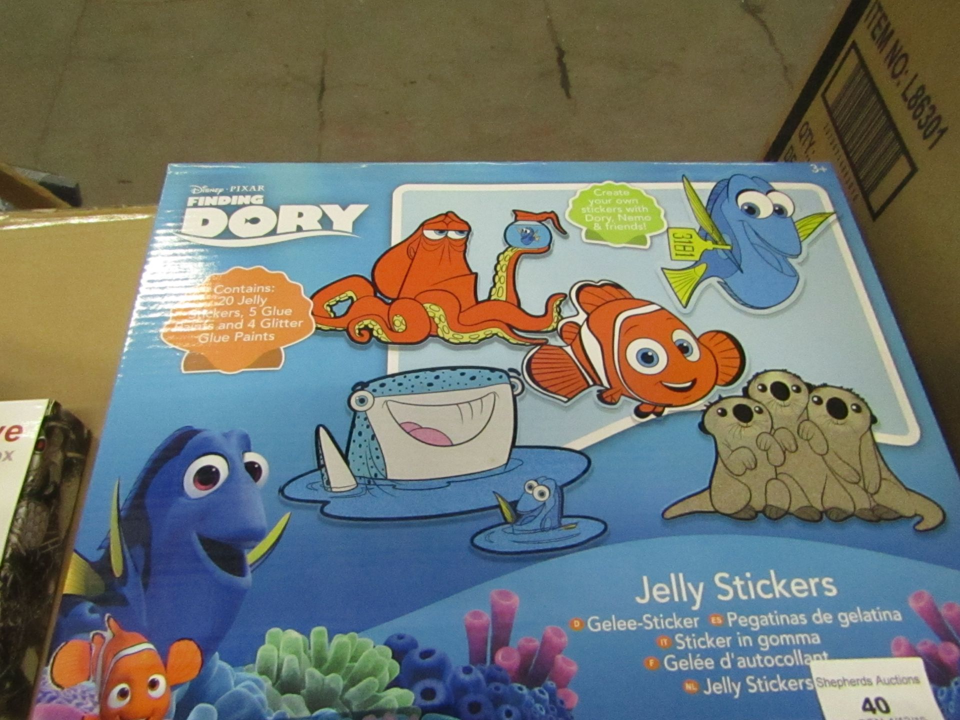 4 Boxes of Finding Dory Jelly Sticker sets.All new & Boxed