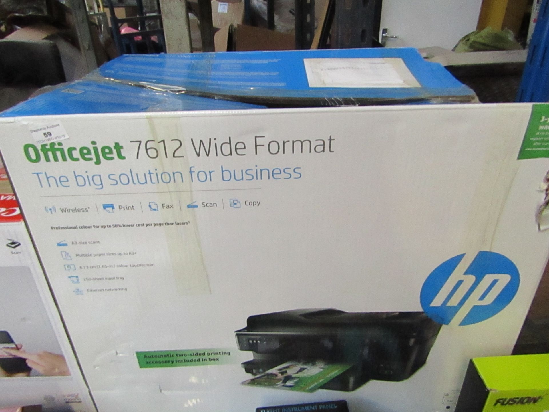 HP Office jet 7612 Wide Format business printer, boxed and unchecked, RRP £379