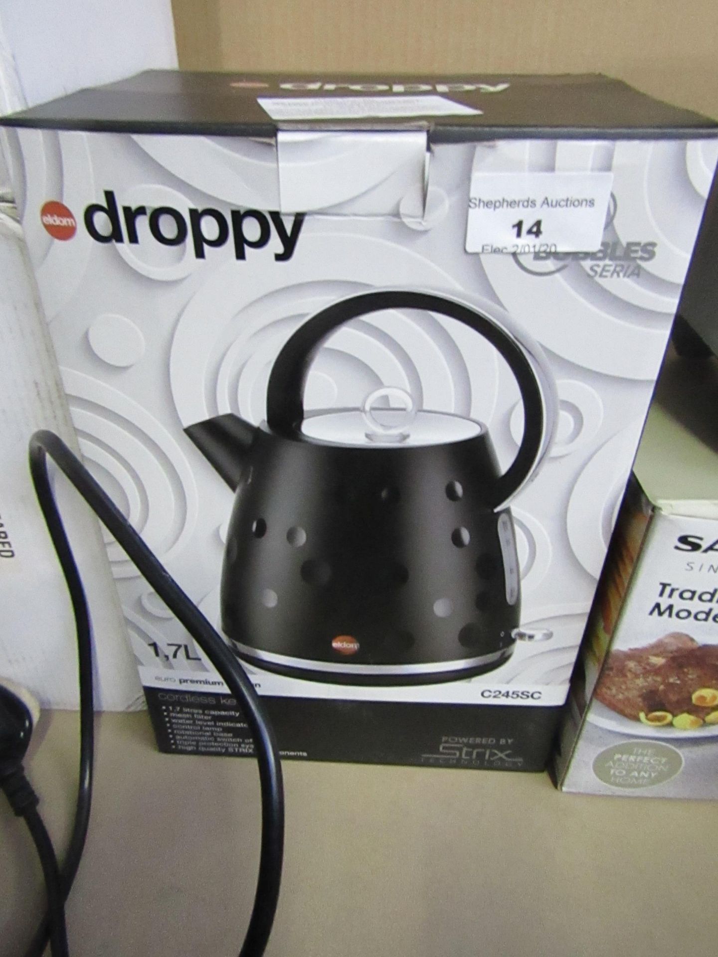 Droppy - Vintage style Kettle 1.7L - Tested workinig and boxed.