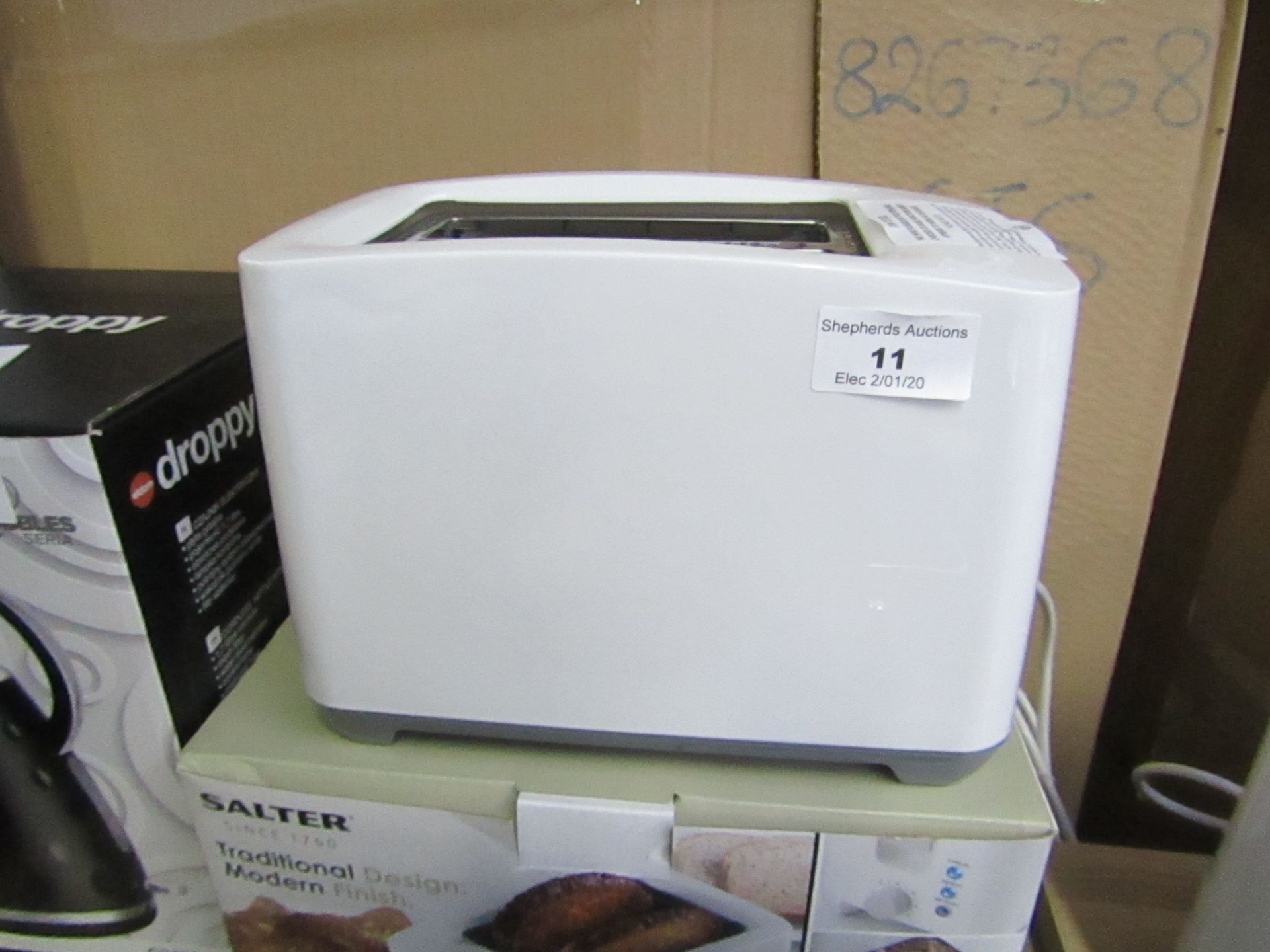 Salter - Toaster 2 slice - (White) - Tested working.