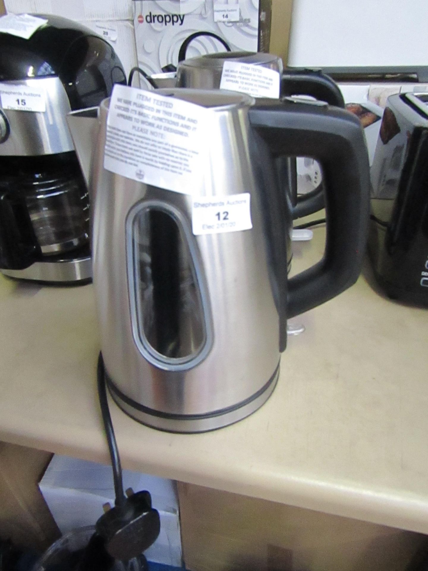Electric Kettle - (Stainless steel) - Tested working.