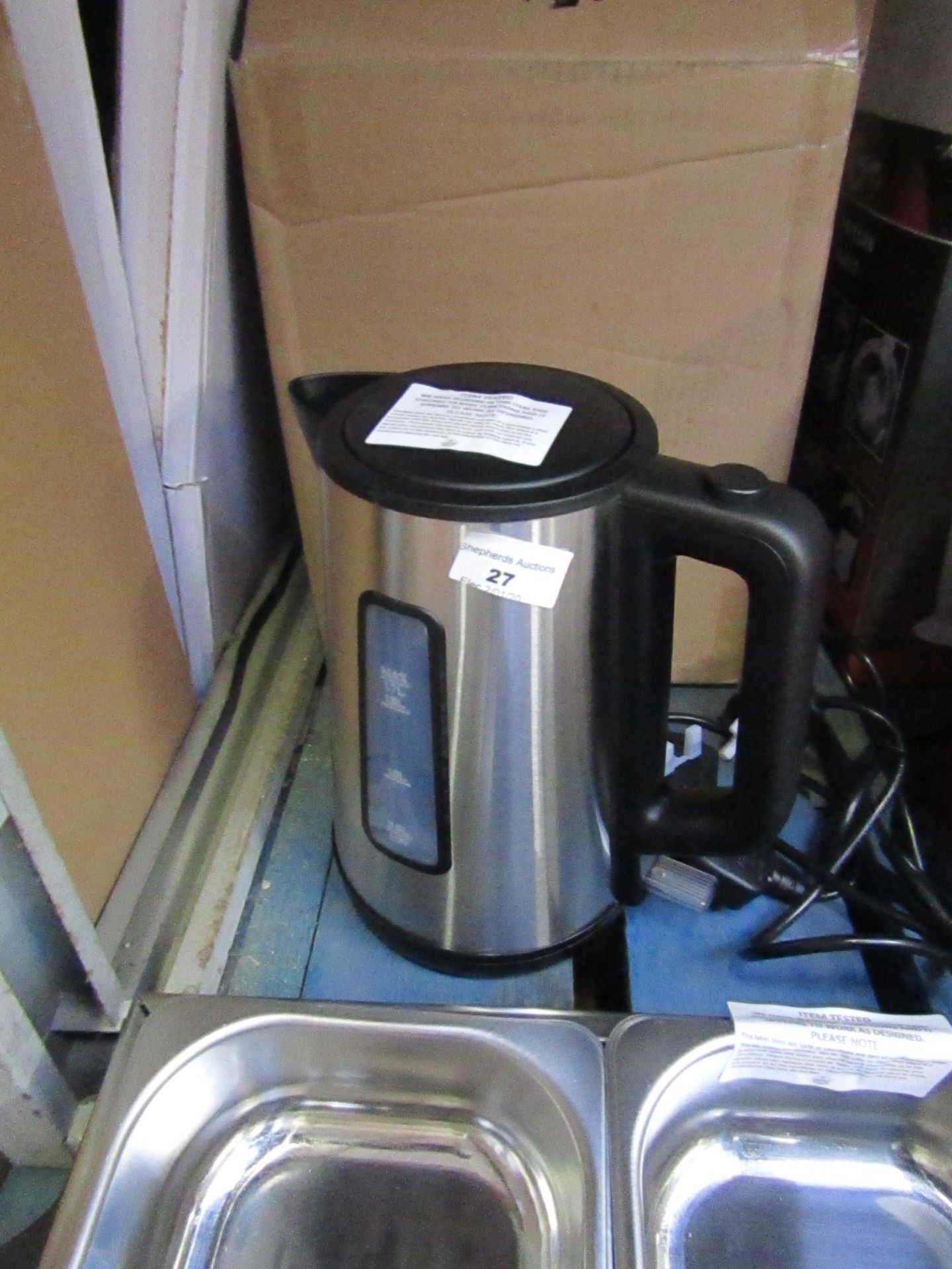 Electric Kettle - (Stainless steel) - Tested working.