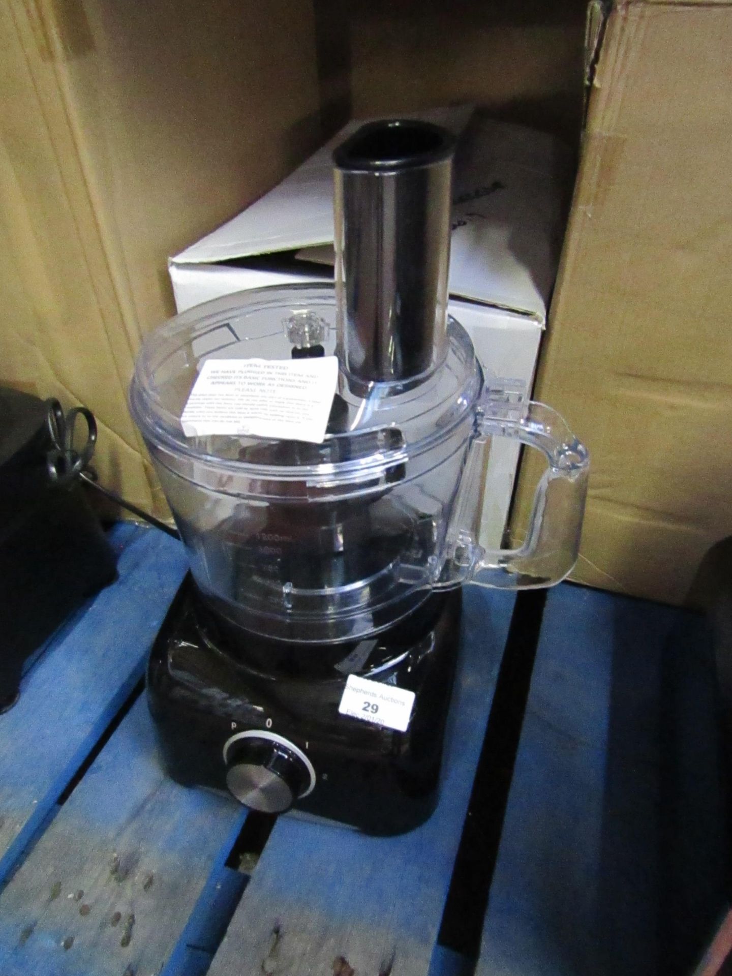 Electric Food Processor - Tested Working & boxed - includes some accessories - see image.