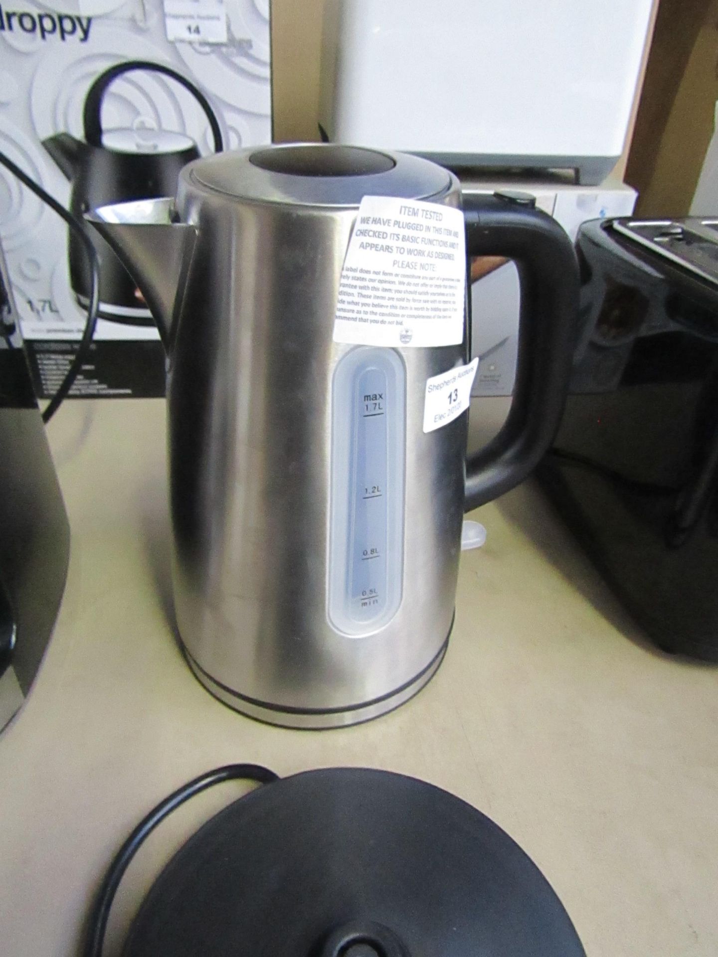 Electric Kettle - (Stainless steel) - Tested working.