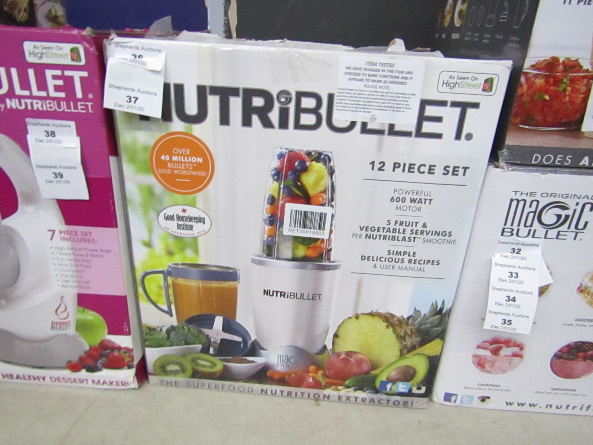 | 1x | nutri bullet - 600 series white 12pc | tested working and boxed - unchecked for accessories |