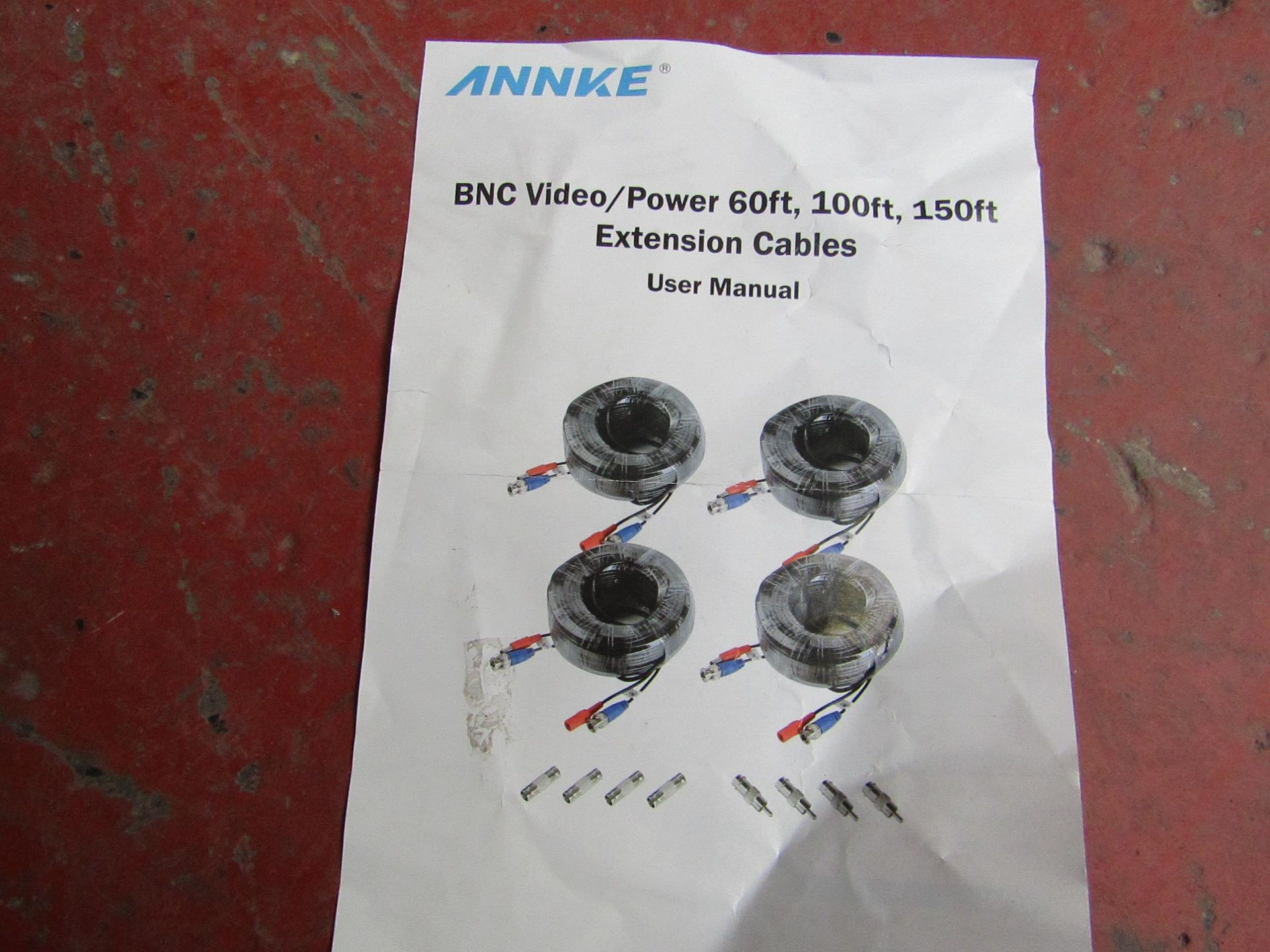 Annke BNC Video/Power 60ft Extension Cables. New.