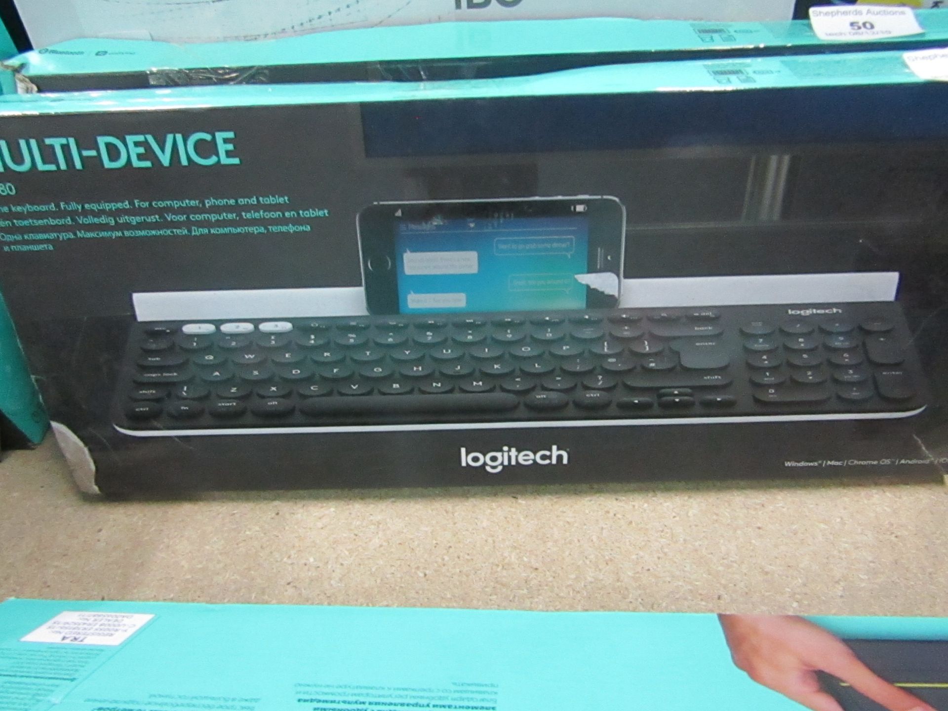 Logitech K780 multi-device keyboard, untested and boxed.