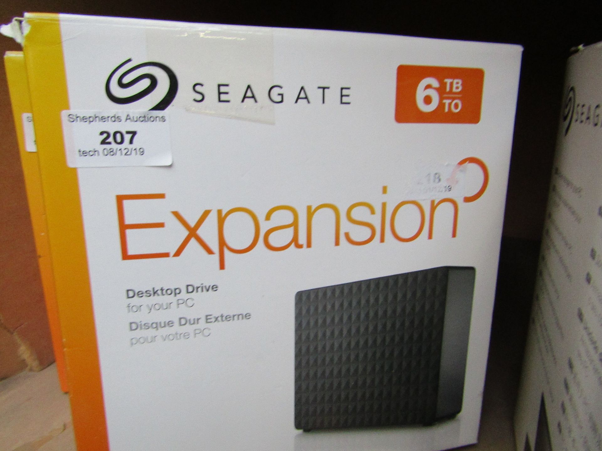 Seagate Expansion desktop drive 6TB, untested and boxed.