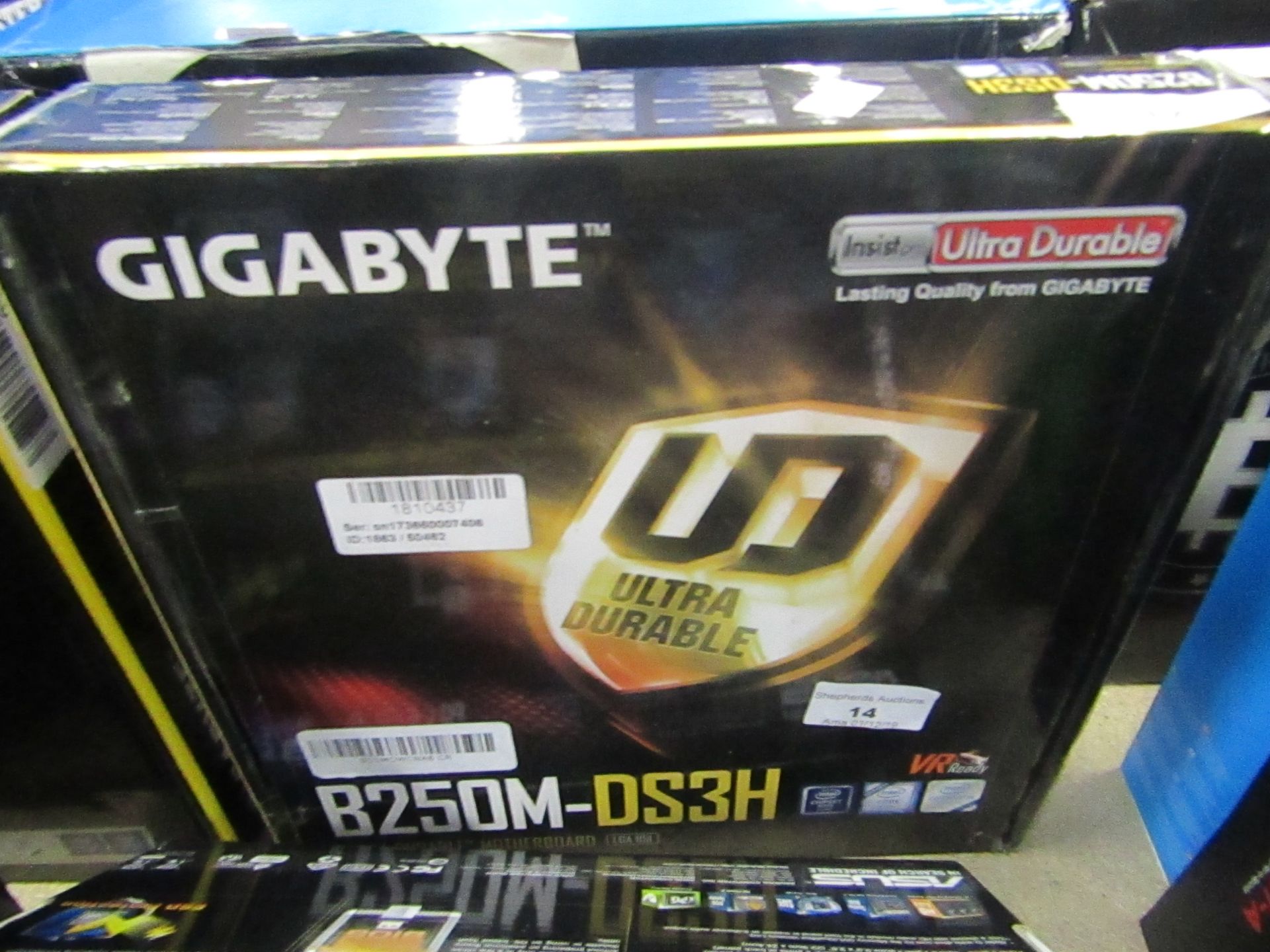 Gigabyte B250M-DS3H ultra durable motherboard, unteted and boxed.