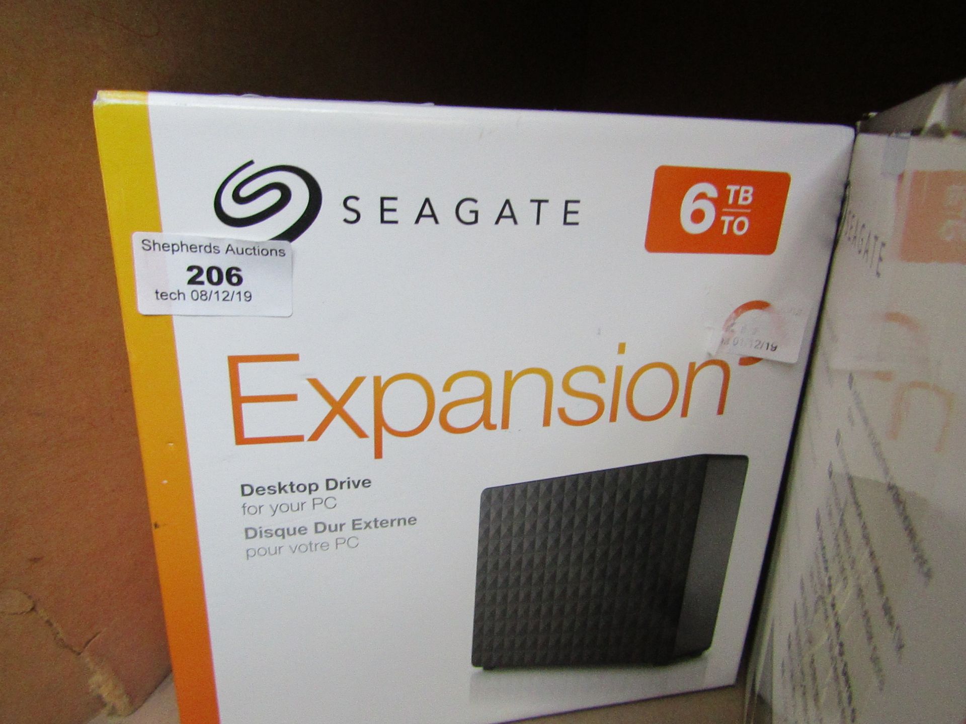 Seagate Expansion desktop drive 6TB, untested and boxed.