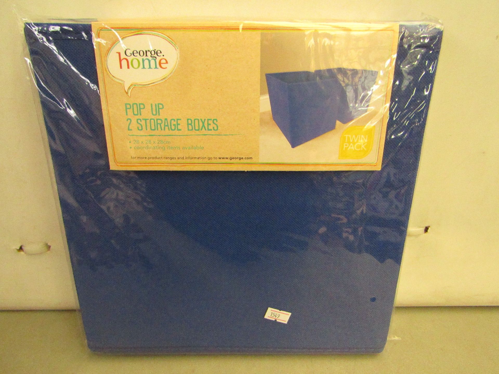 4 x 2 Packs of GH Pop Up Storage Bopxes. 28cm x 28cm x 28cm. New & Packaged. Ideal for kids