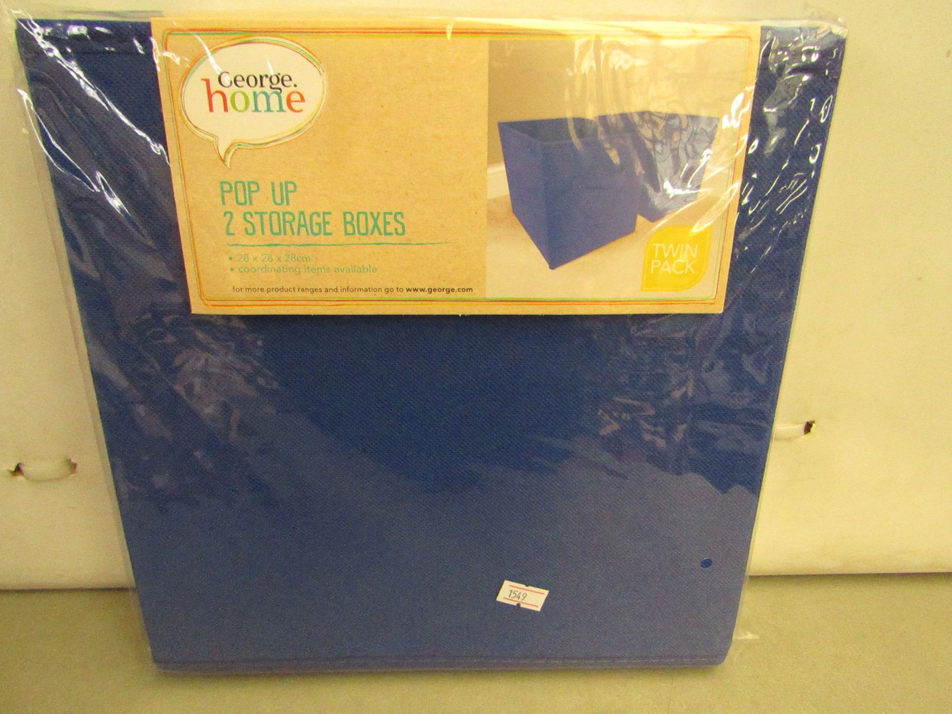 4 x 2 Packs of GH Pop Up Storage Bopxes. 28cm x 28cm x 28cm. New & Packaged. Ideal for kids