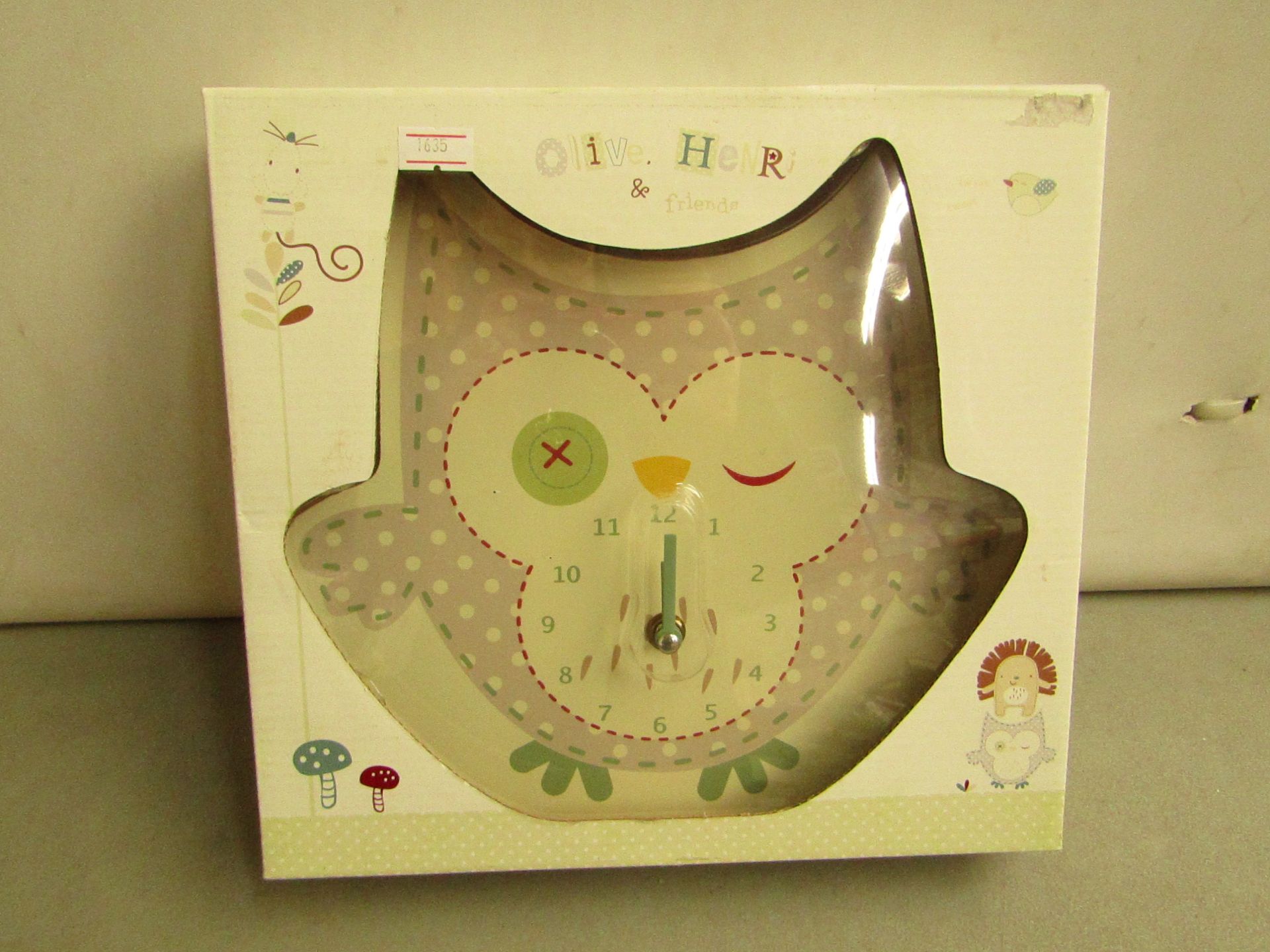 Olive, Henry & Friends Wall Clock. New & Boxed.