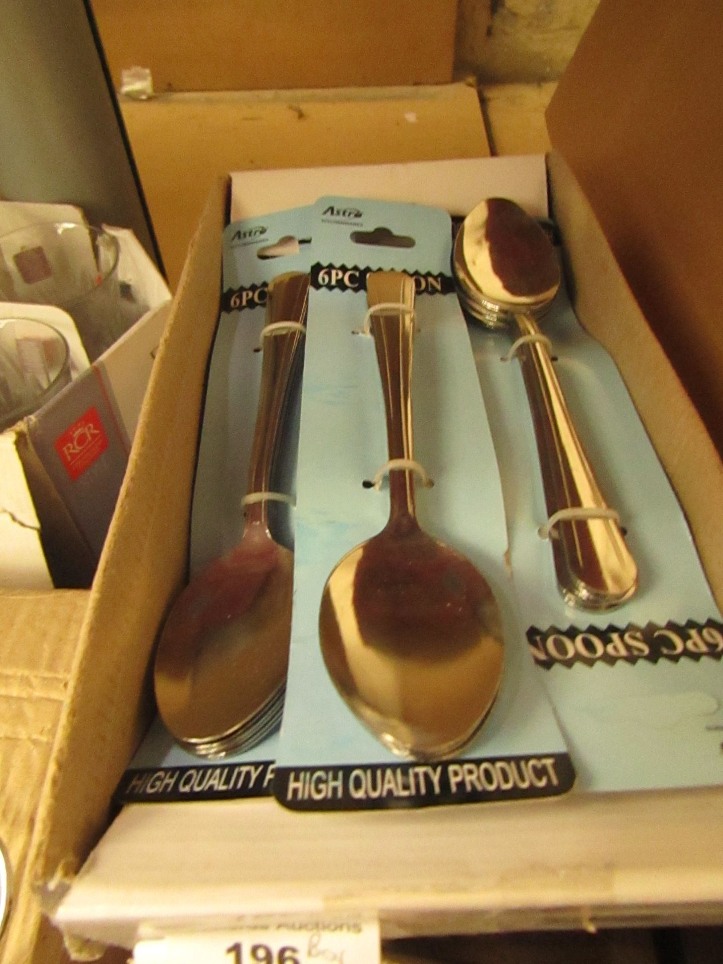 Box of 12 packs 6 table spoons. Brand new with tags