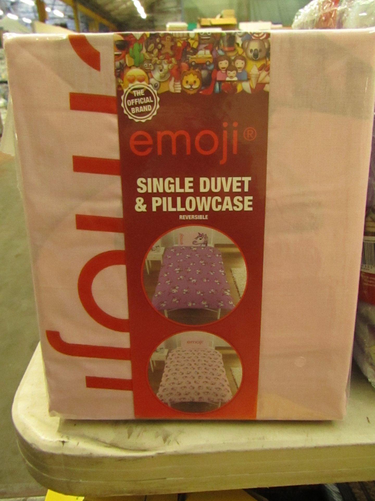 Emoji Single Duvet & Pillow Case set. Brand new & packaged