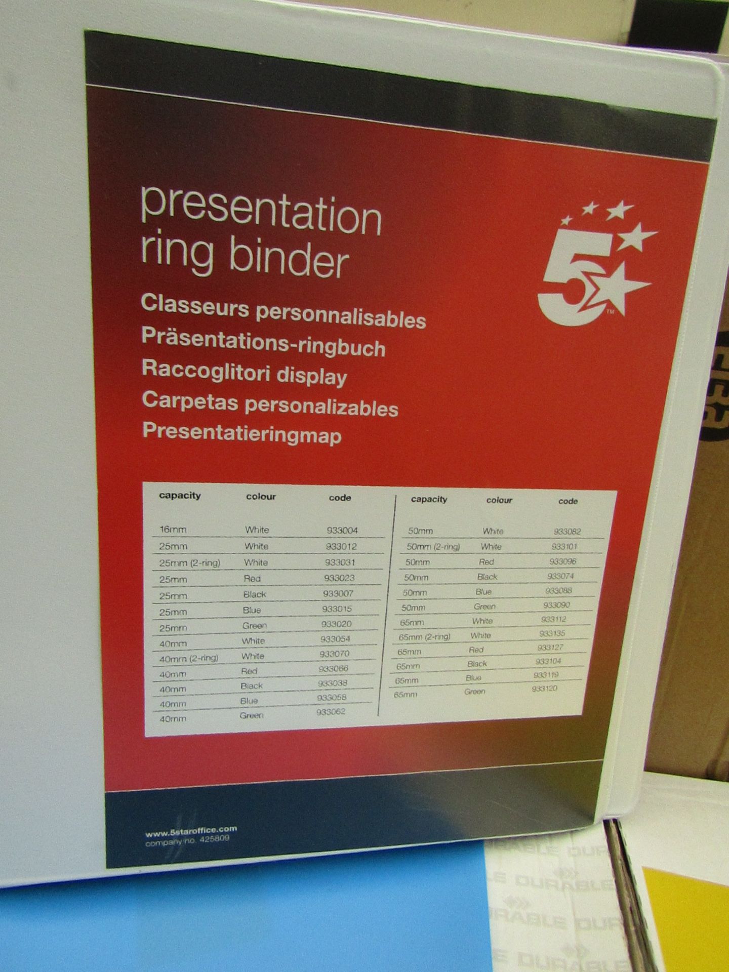 10 x A4 Presentation Ring Binders. New & boxed