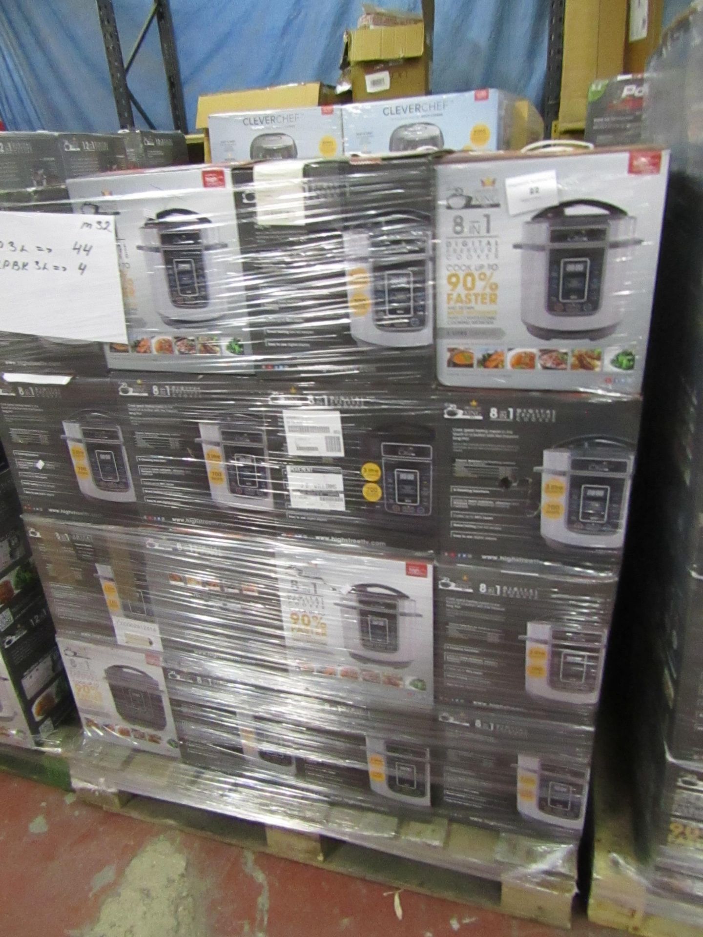 Pallet of 36x Pressure King Pro 20 in 1 Digital pressure and multi cooker boxed and unchecked |