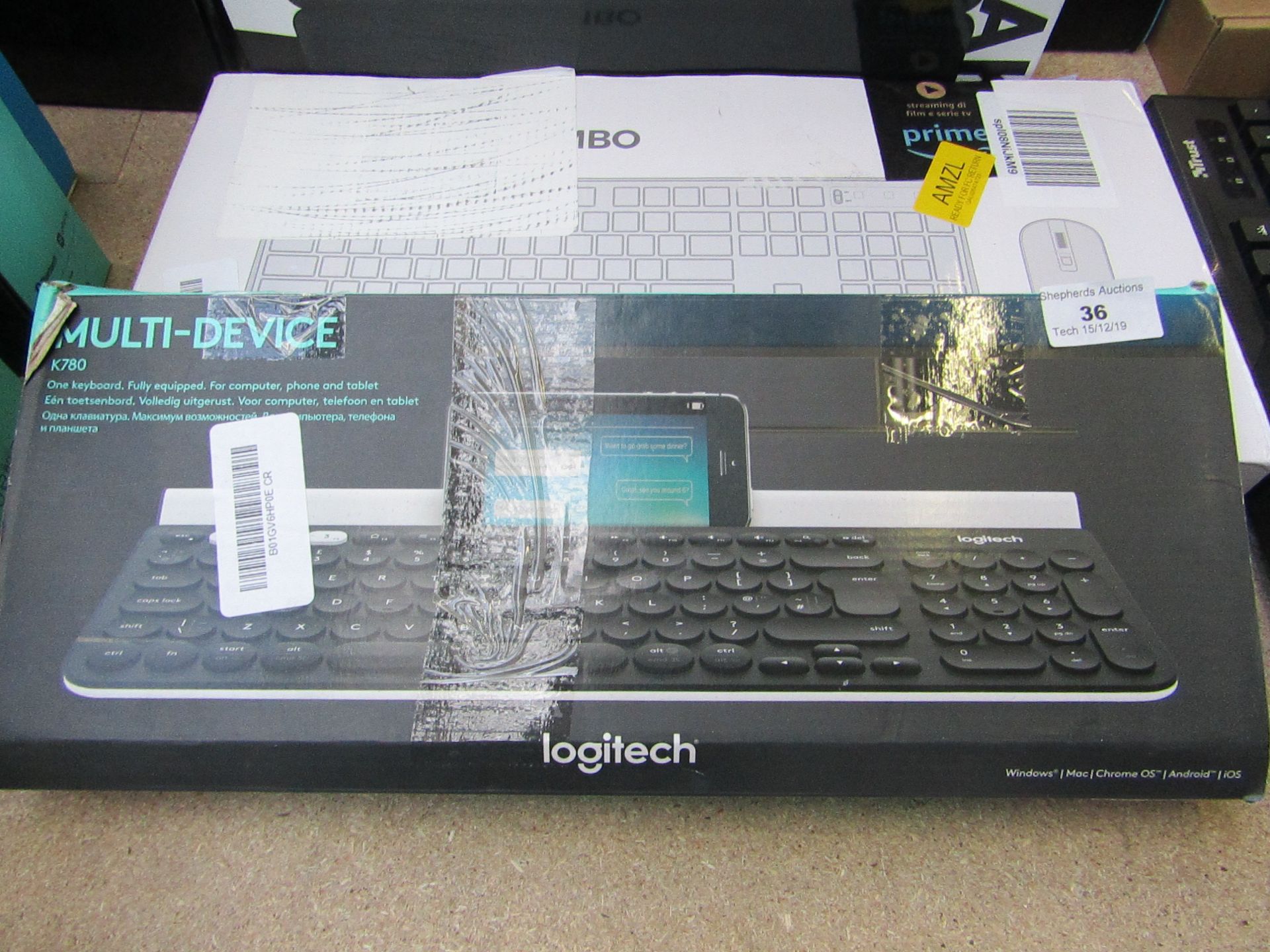 Logitech K780 multi-device keyboard, untested and boxed.