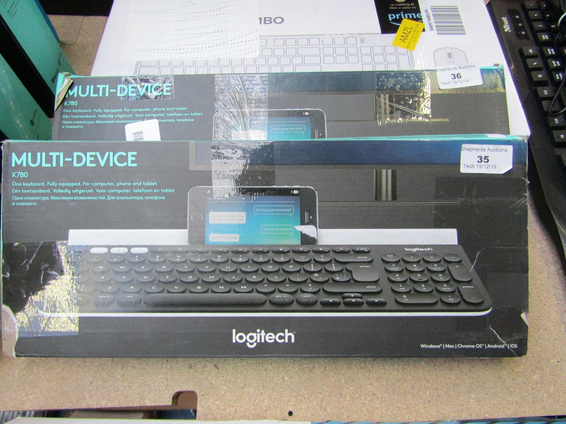 Logitech K780 multi-device keyboard, untested and boxed.