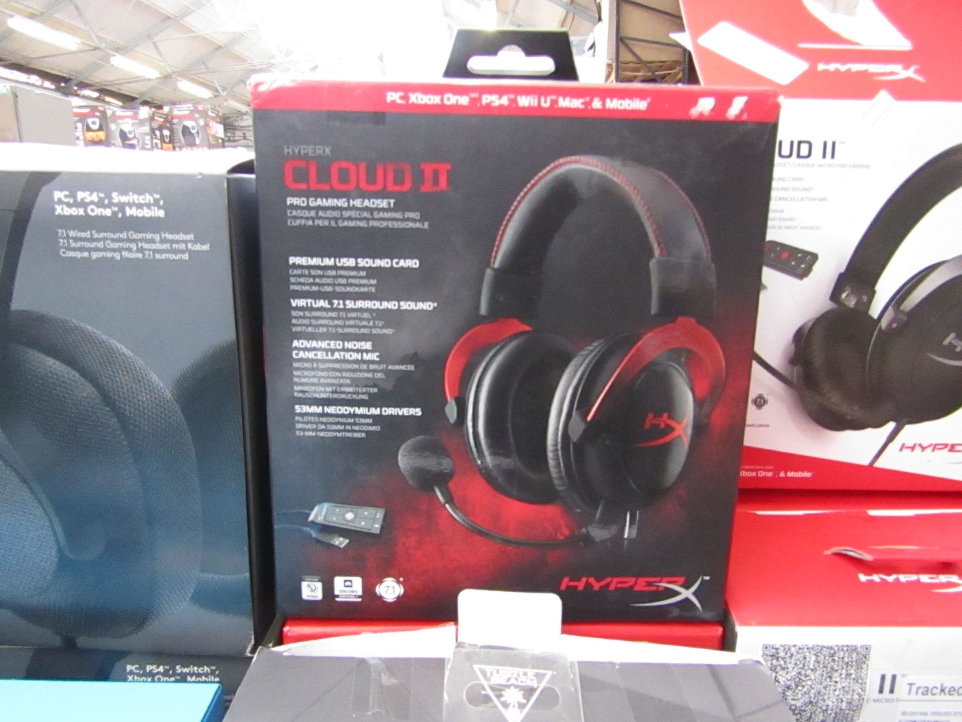 Hyper X Cloud 2 gaming headphones, untested and boxed.