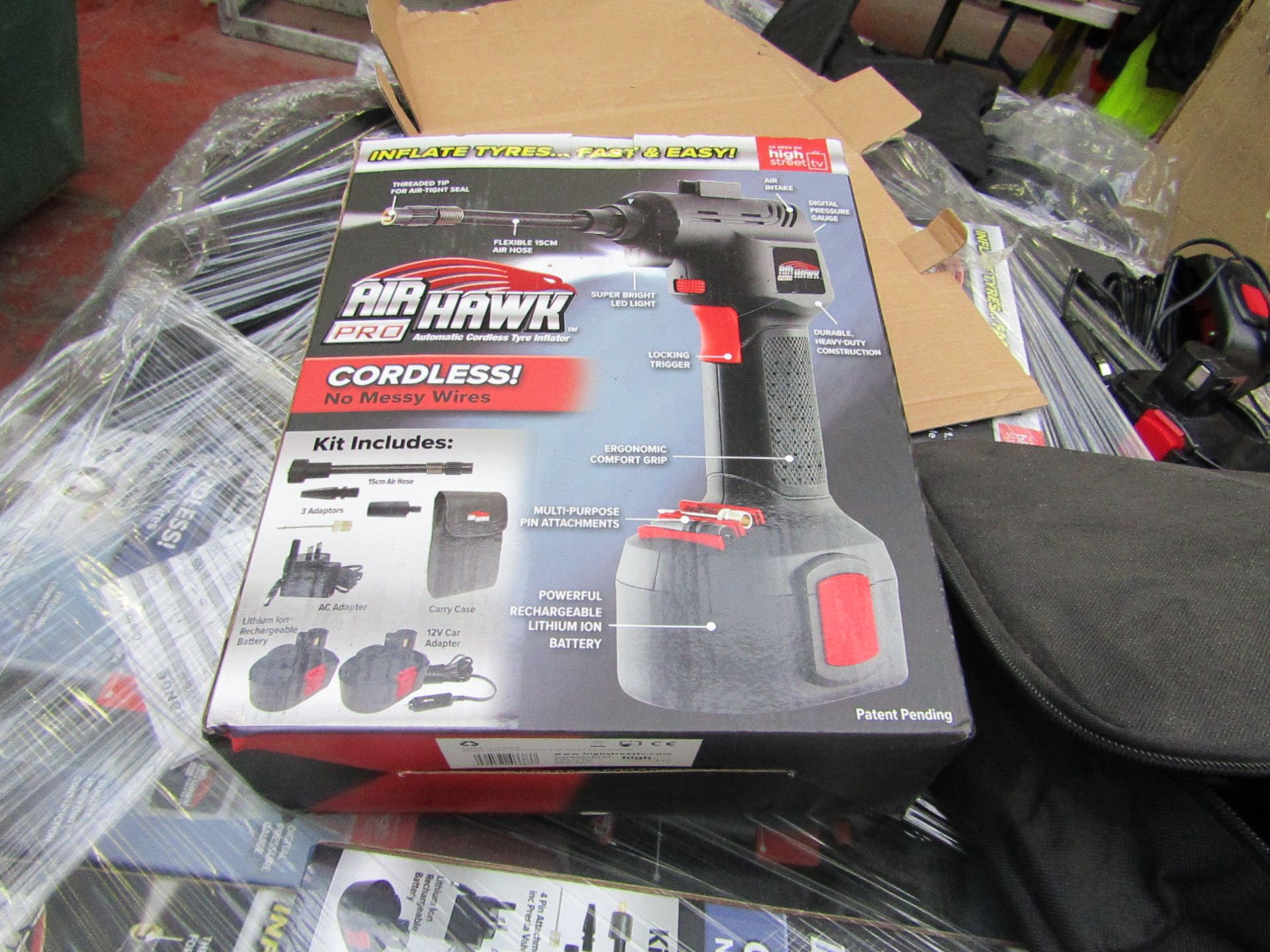 Air Hawk Pro Cordless hand held compressor, tested working and boxed | SKU C5060191466837 | RRP £