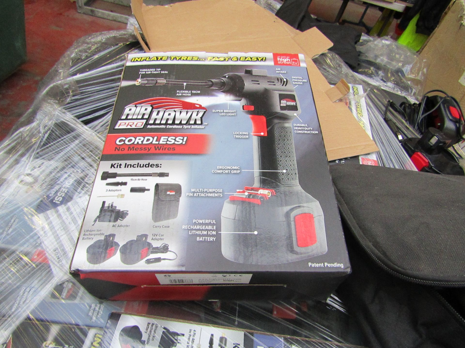 Air Hawk Pro Cordless hand held compressor, tested working and boxed | SKU C5060191466837 | RRP £