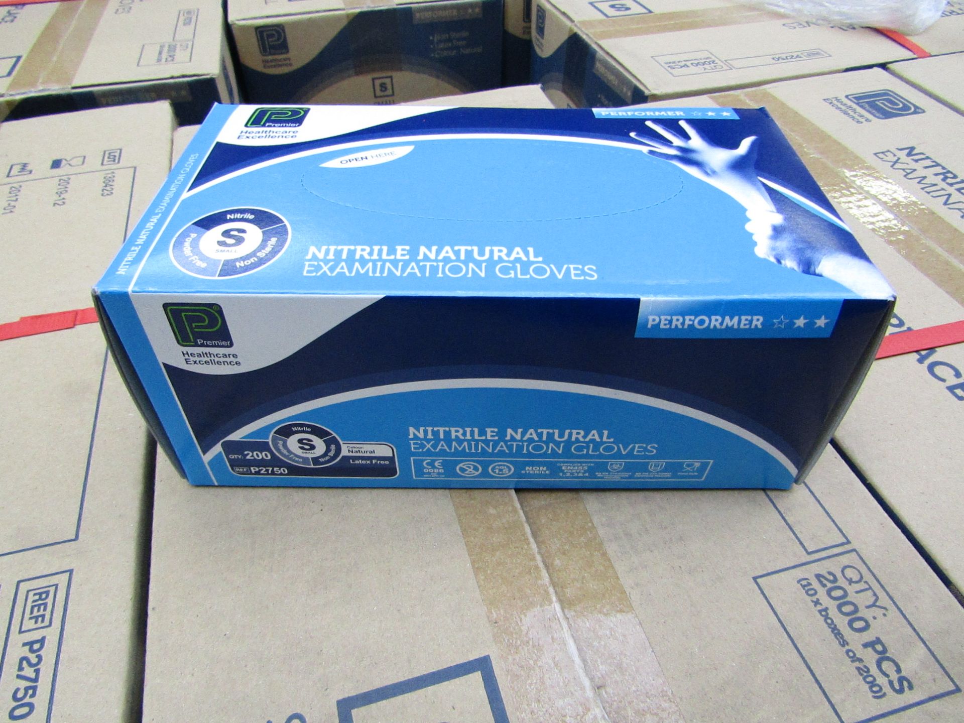 Box of 2000 Nitrile Examination Gloves, new size small