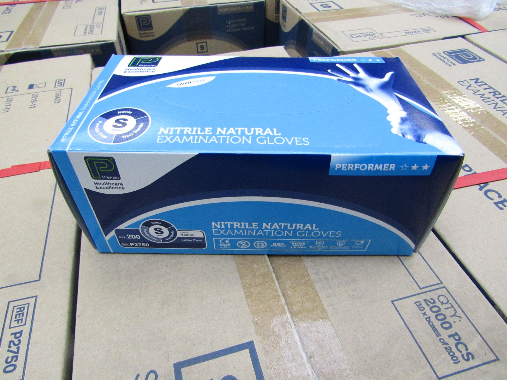 Box of 2000 Nitrile Examination Gloves, new size small