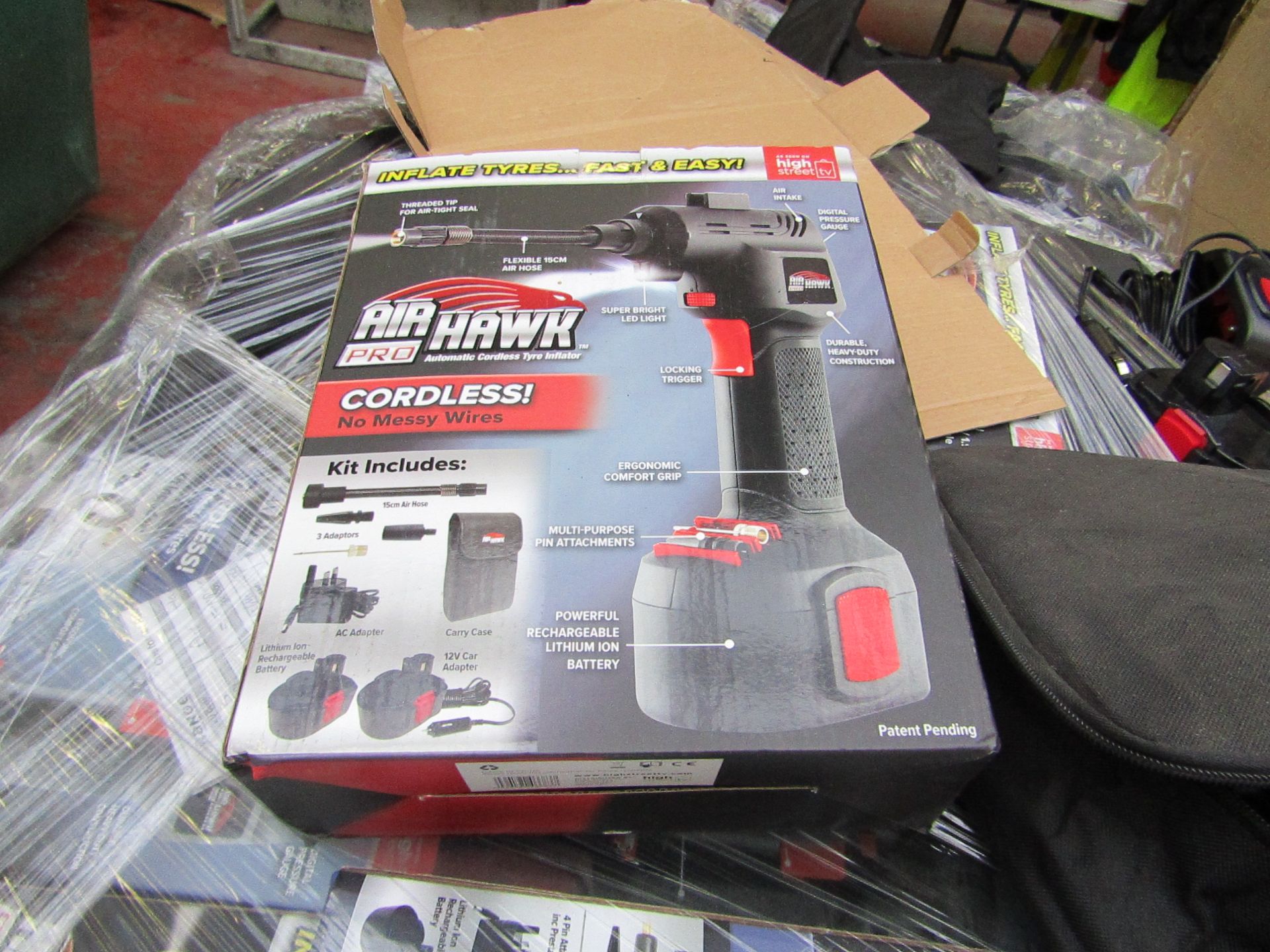 Air Hawk Pro Cordless hand held compressor, tested working and boxed | SKU C5060191466837 | RRP £