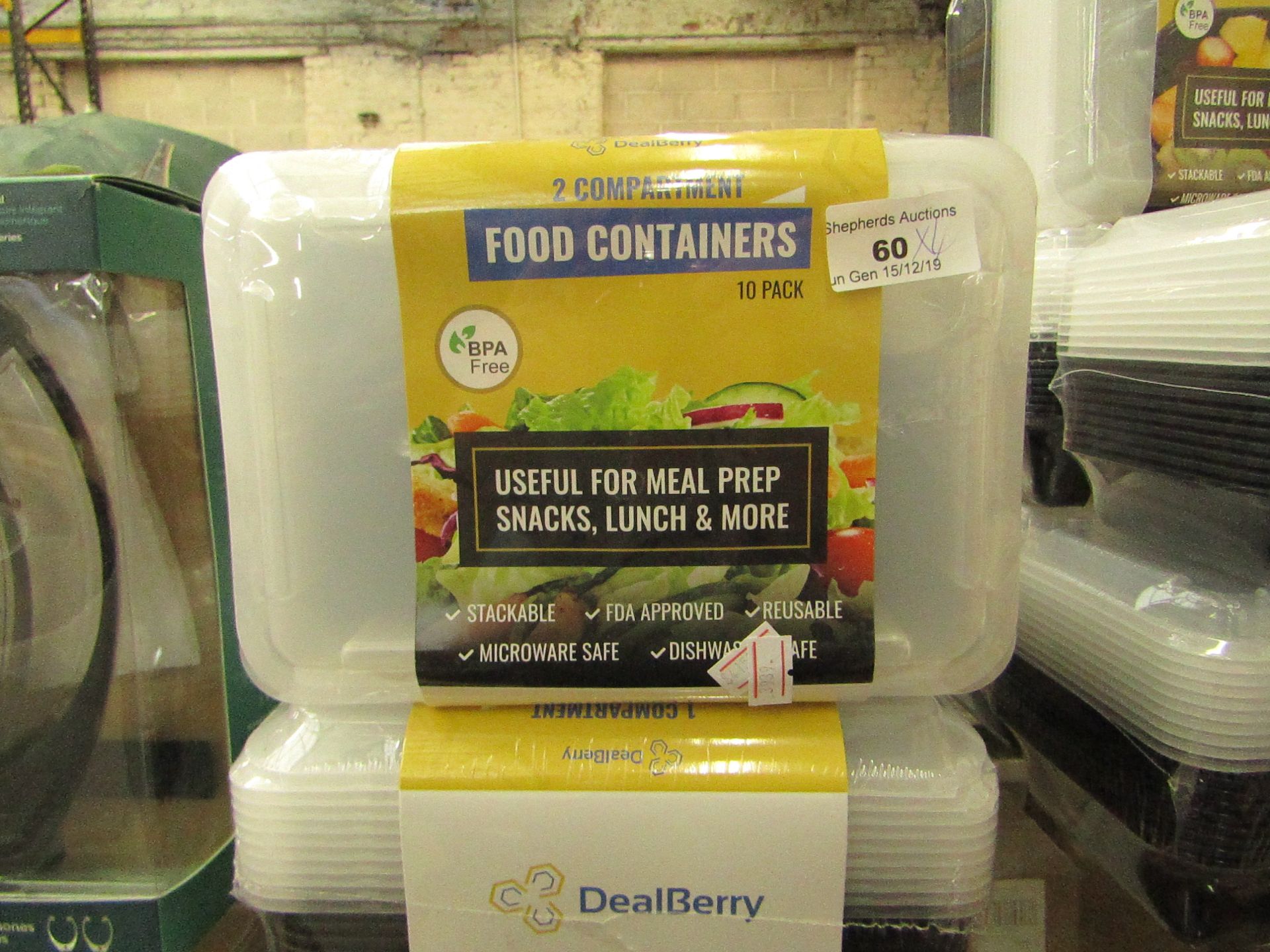 4 x x 10 1 compartment Food Storage Boxes. Some might have slight damage but most are still usable