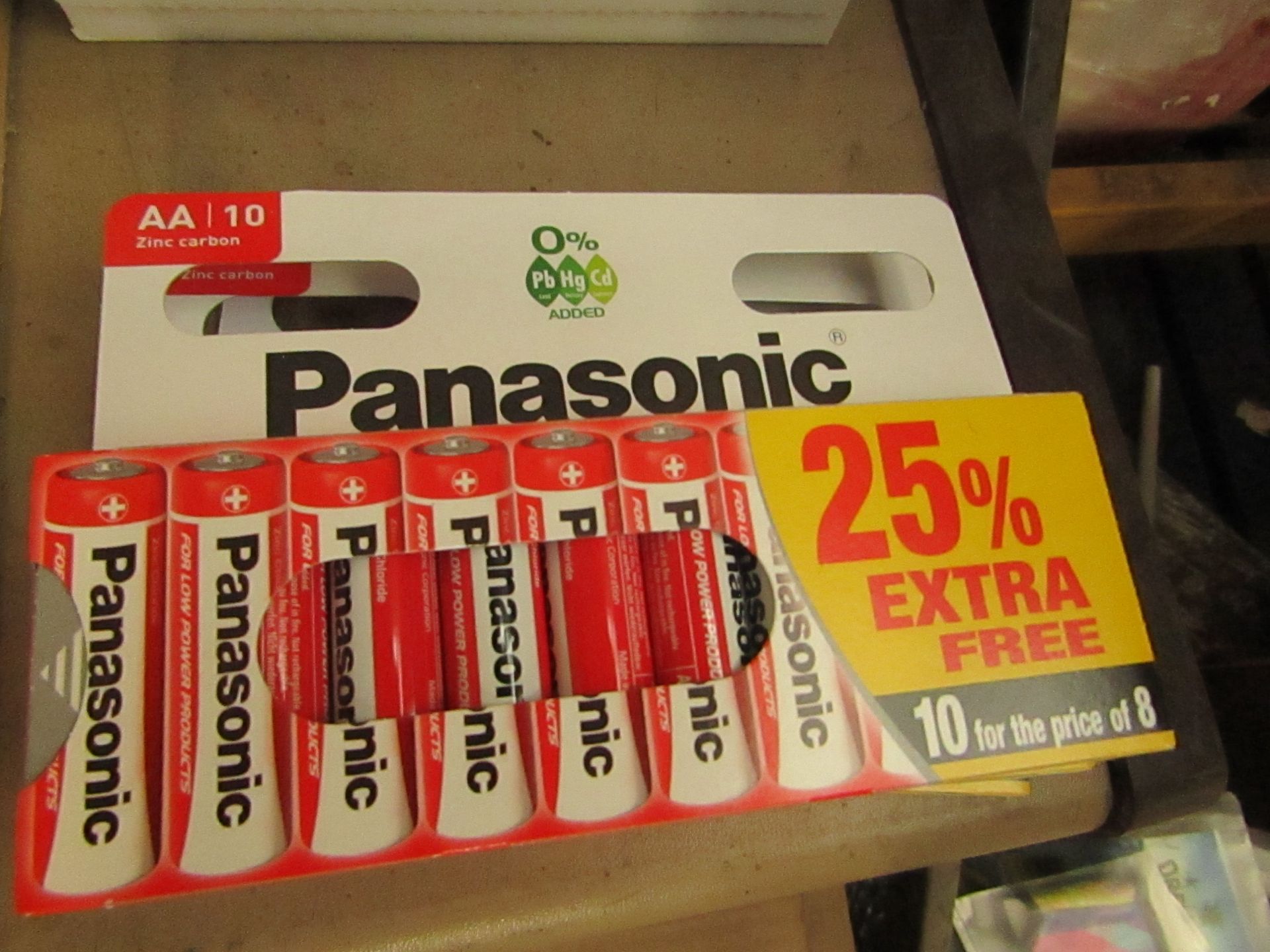 2 Packs of 10 Panasonic AA Batteries. New & Packaged