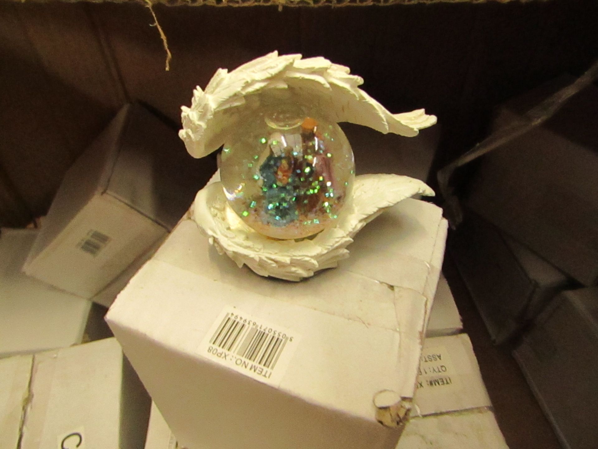 18 x Small Christmas snow globe ornaments. New & Boxed