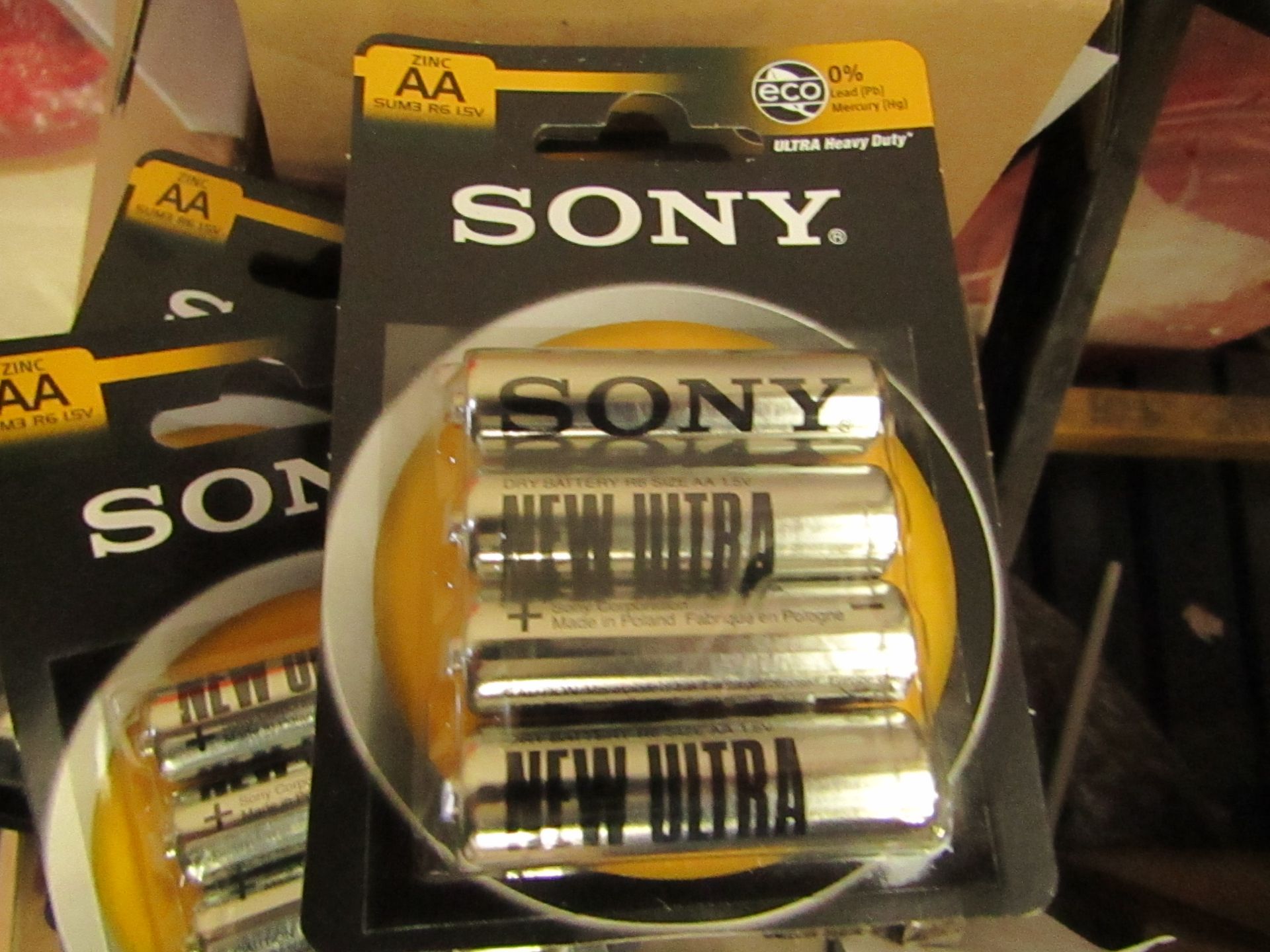 4 Packs of 4 Sony AA Batteries. New & Packaged