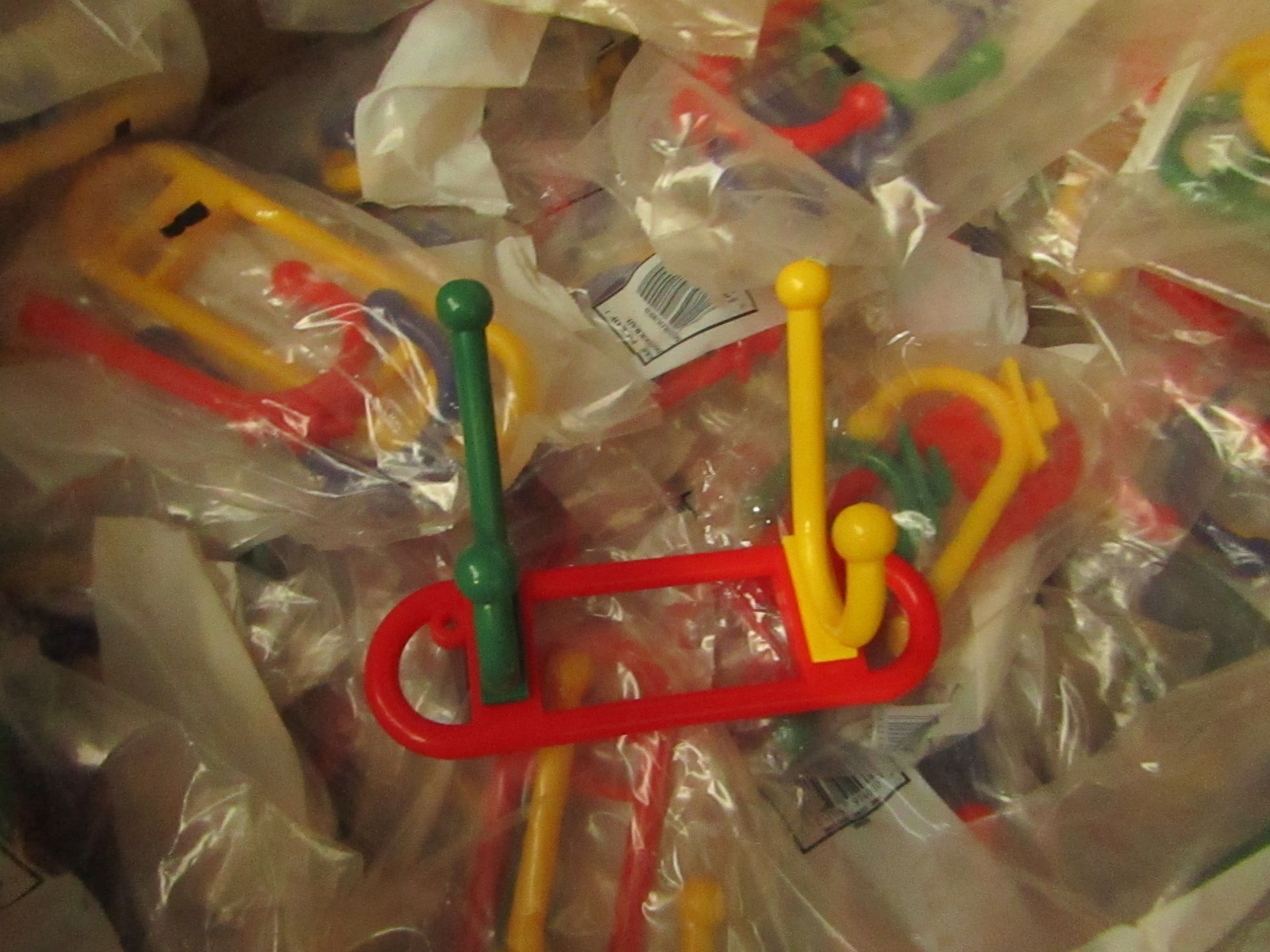 20 x Colourful Coat Hooks. New & Packaged