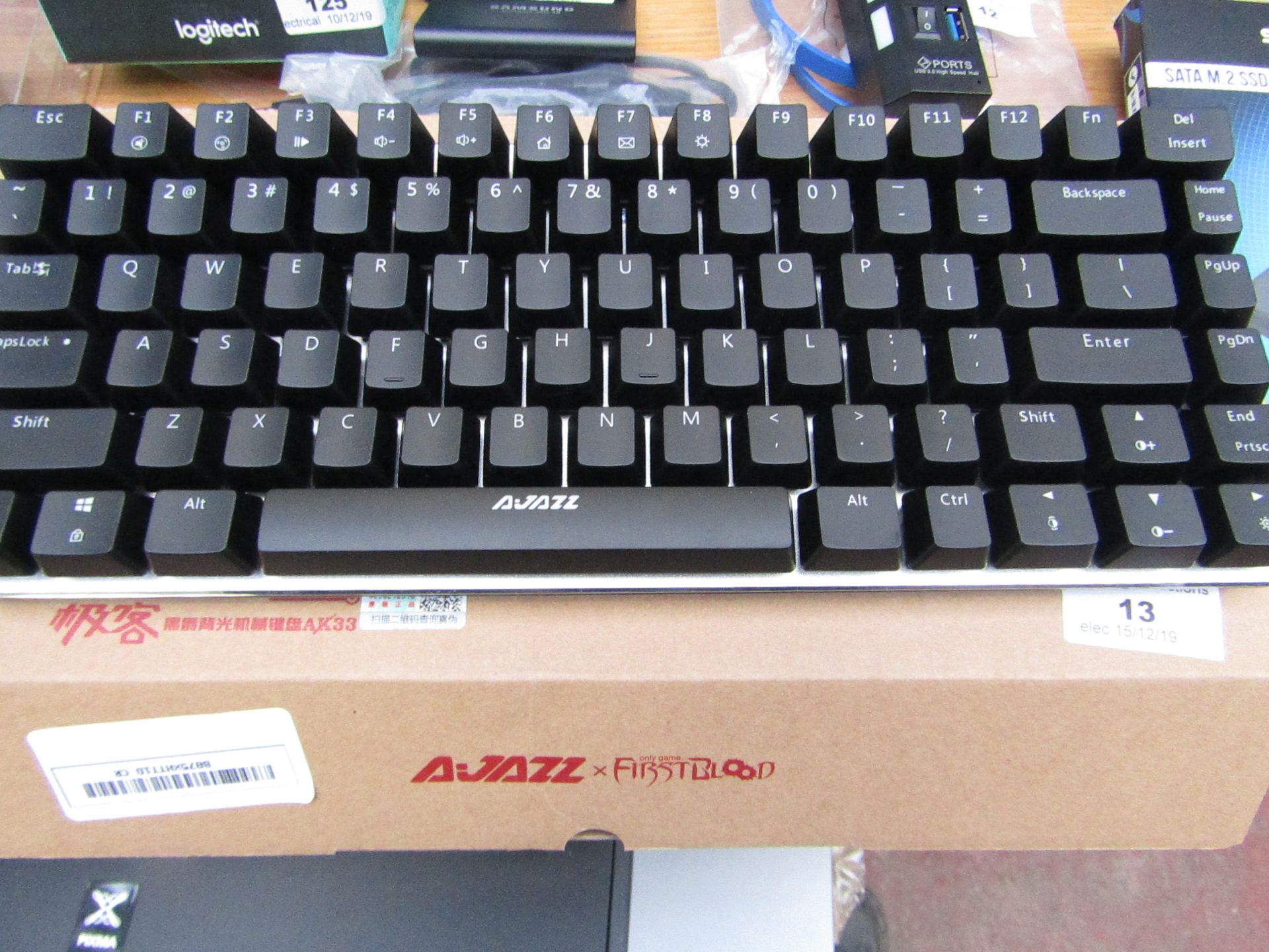 A-JAZZ - First Blood gaming keyboard, untested and boxed.