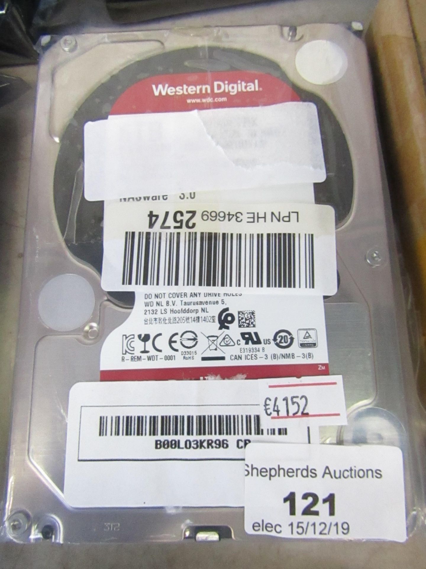 Western Digital 6TB Hard drive, untested.