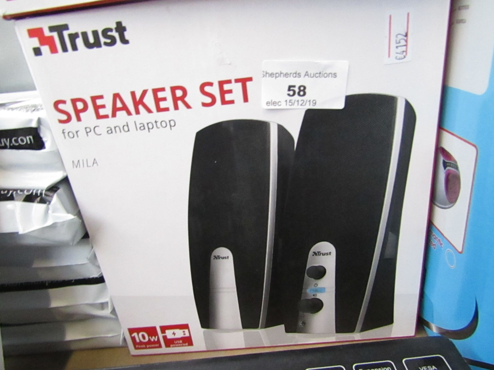 TRUST - Speaker set for PC & Computer - MILA Untested and boxed.