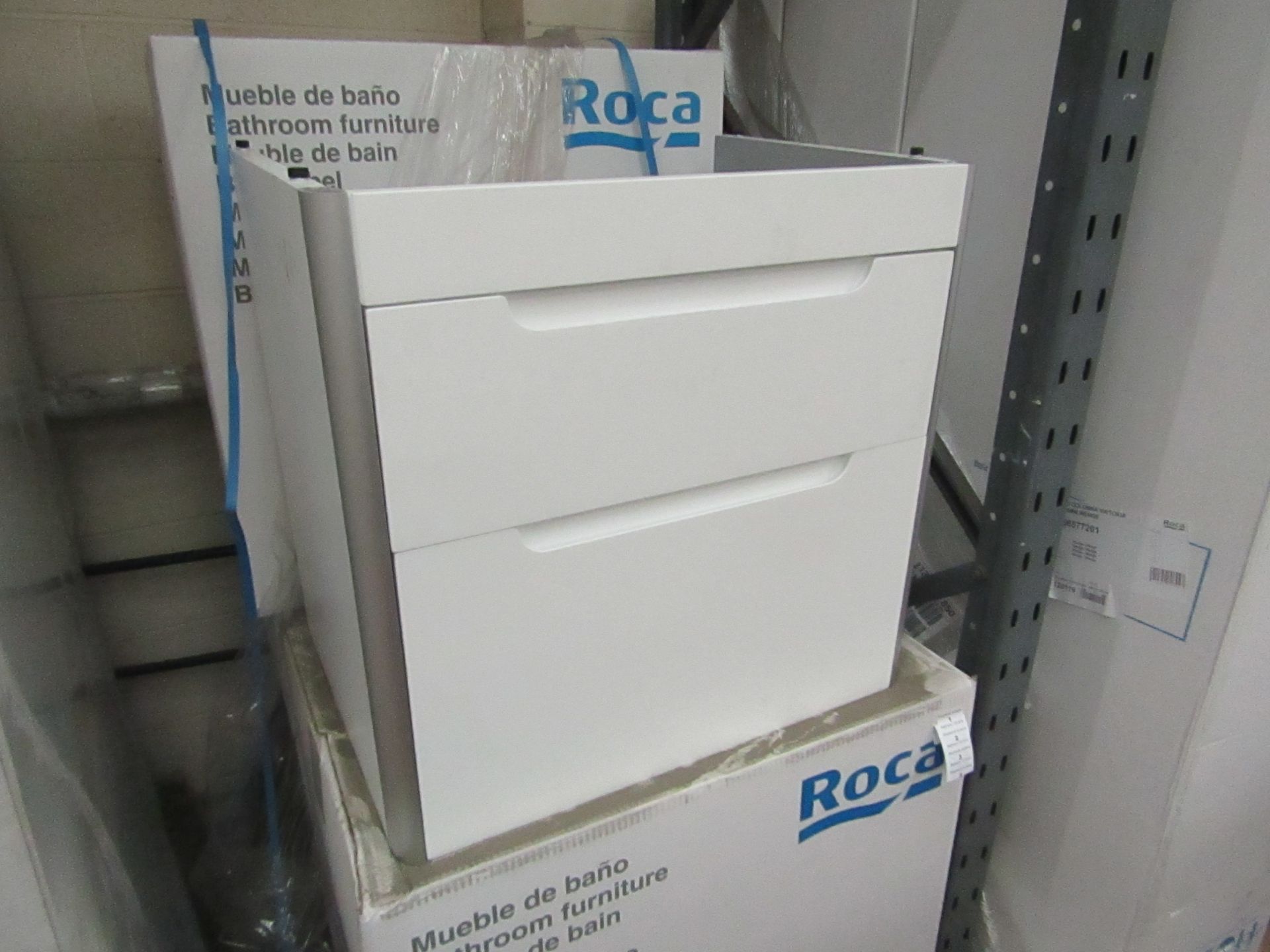 Roca Dama white 650mm basin unit, new and boxed RRP £349