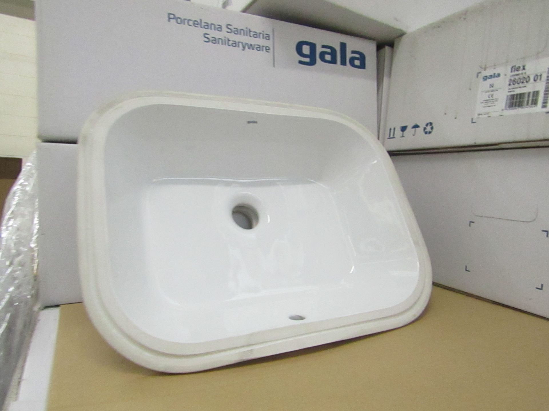 Gala Flex under counter basin, new and boxed.