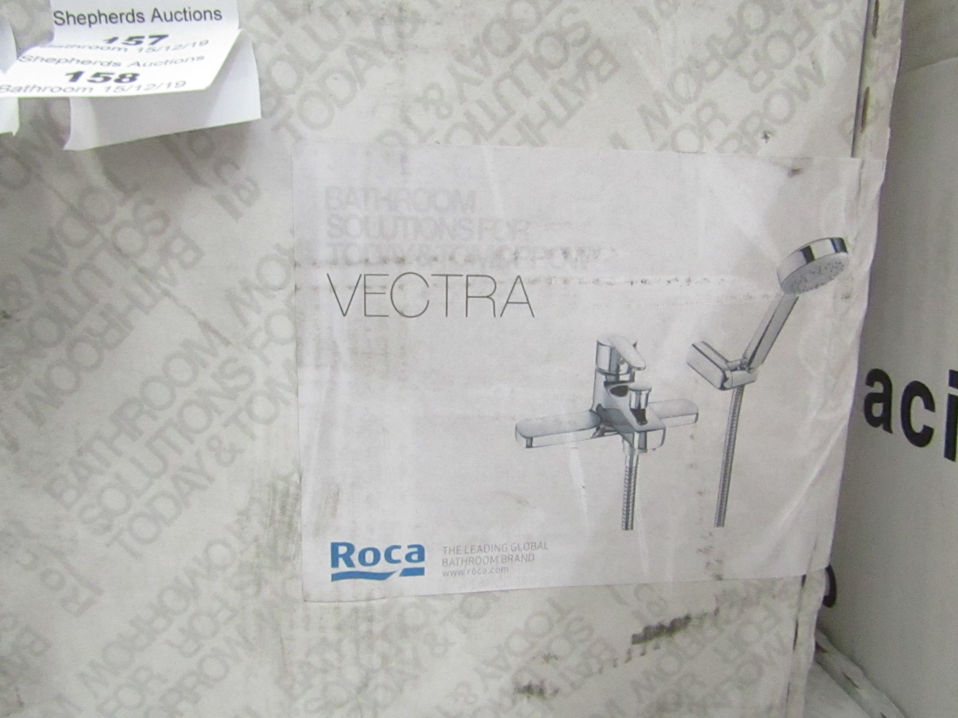 Roca Vectra bath and shower mixer, new and boxed.