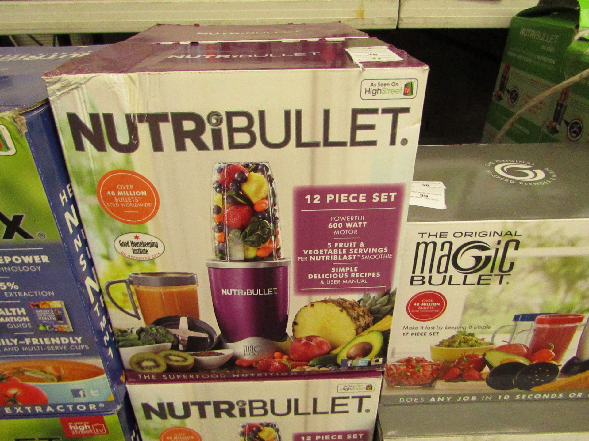 Nutribullet 12 Piece Set, Untested and boxed | SKU - | RRP œ59.99 | Please note these items cannot