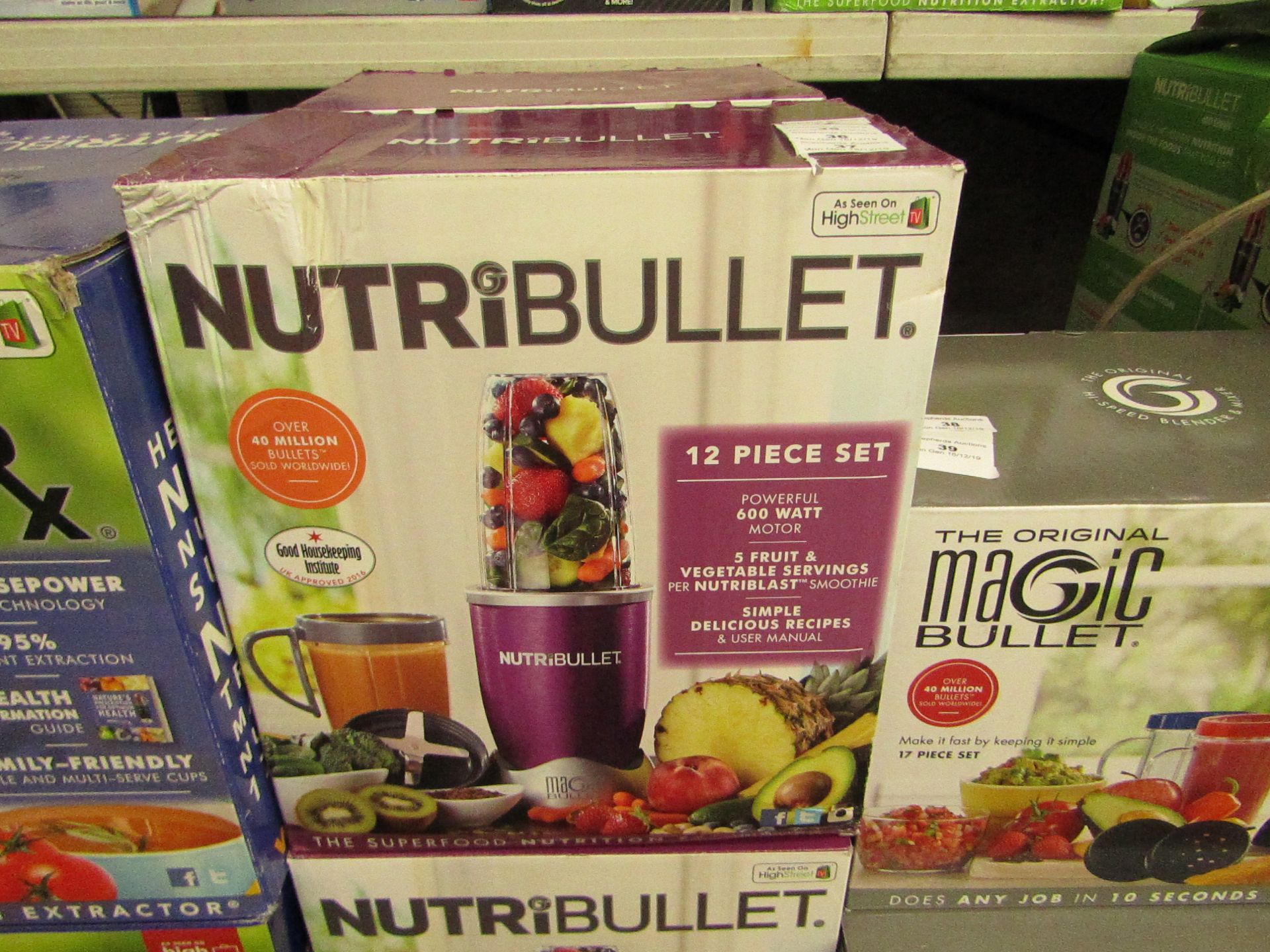 Nutribullet 12 Piece Set, Untested and boxed | SKU - | RRP œ59.99 | Please note these items cannot