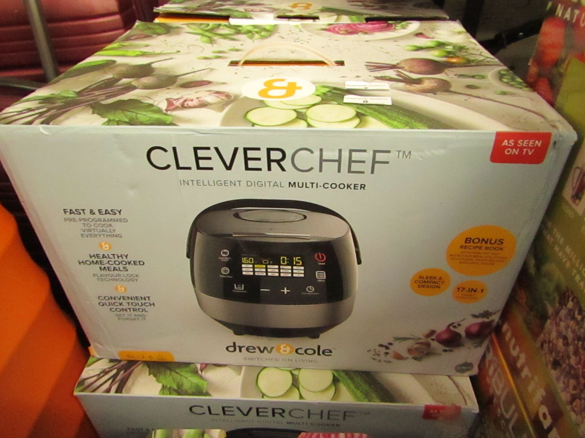 Drew & Cole Clever Chef (chrome) , Untested and boxed | SKU - C5060541512726 | RRP œ79.99 | Please