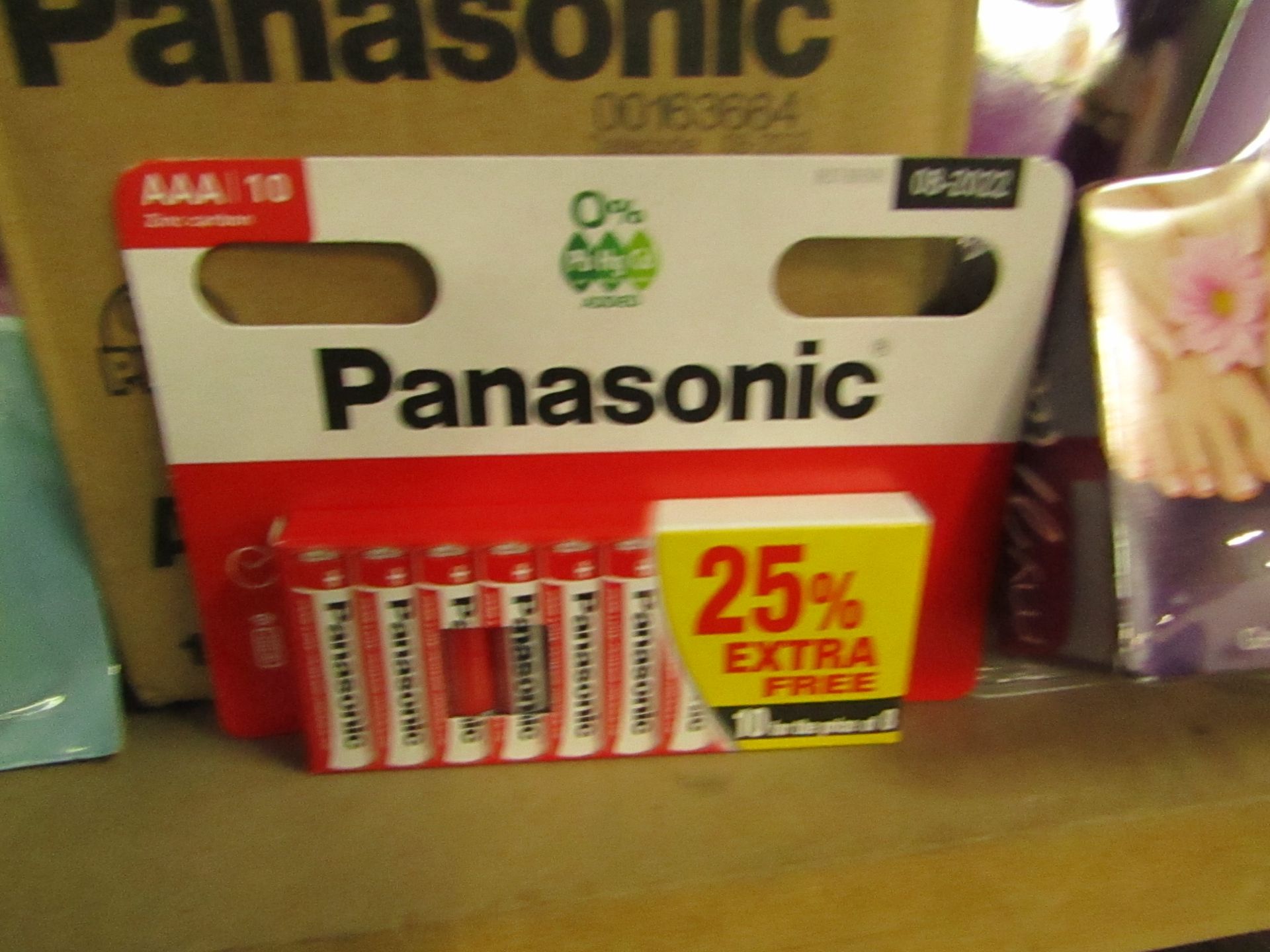 5 packs of 10 Panasonic AA Batteries. New & Packaged