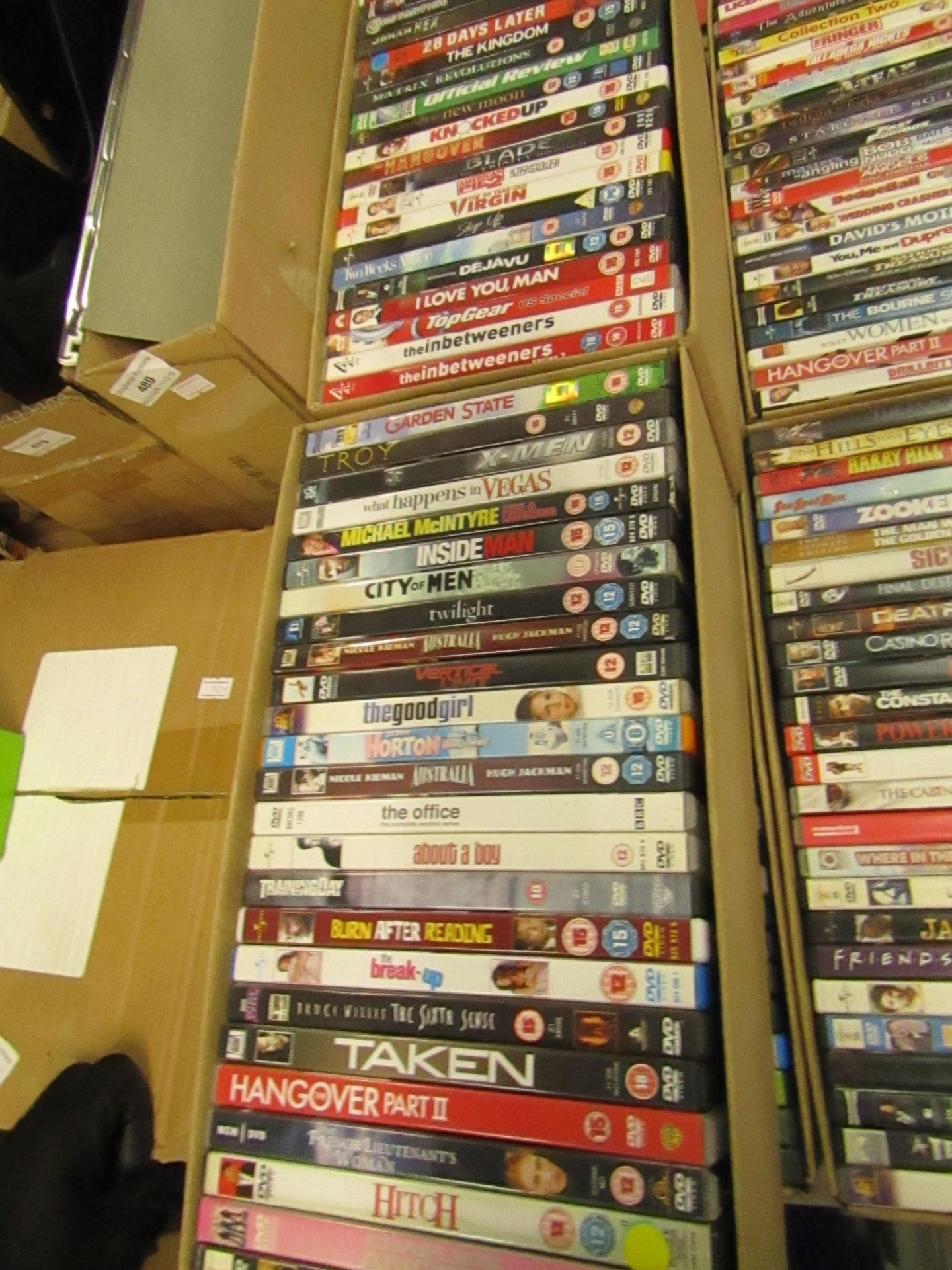 100 DVDs. See Image for titles